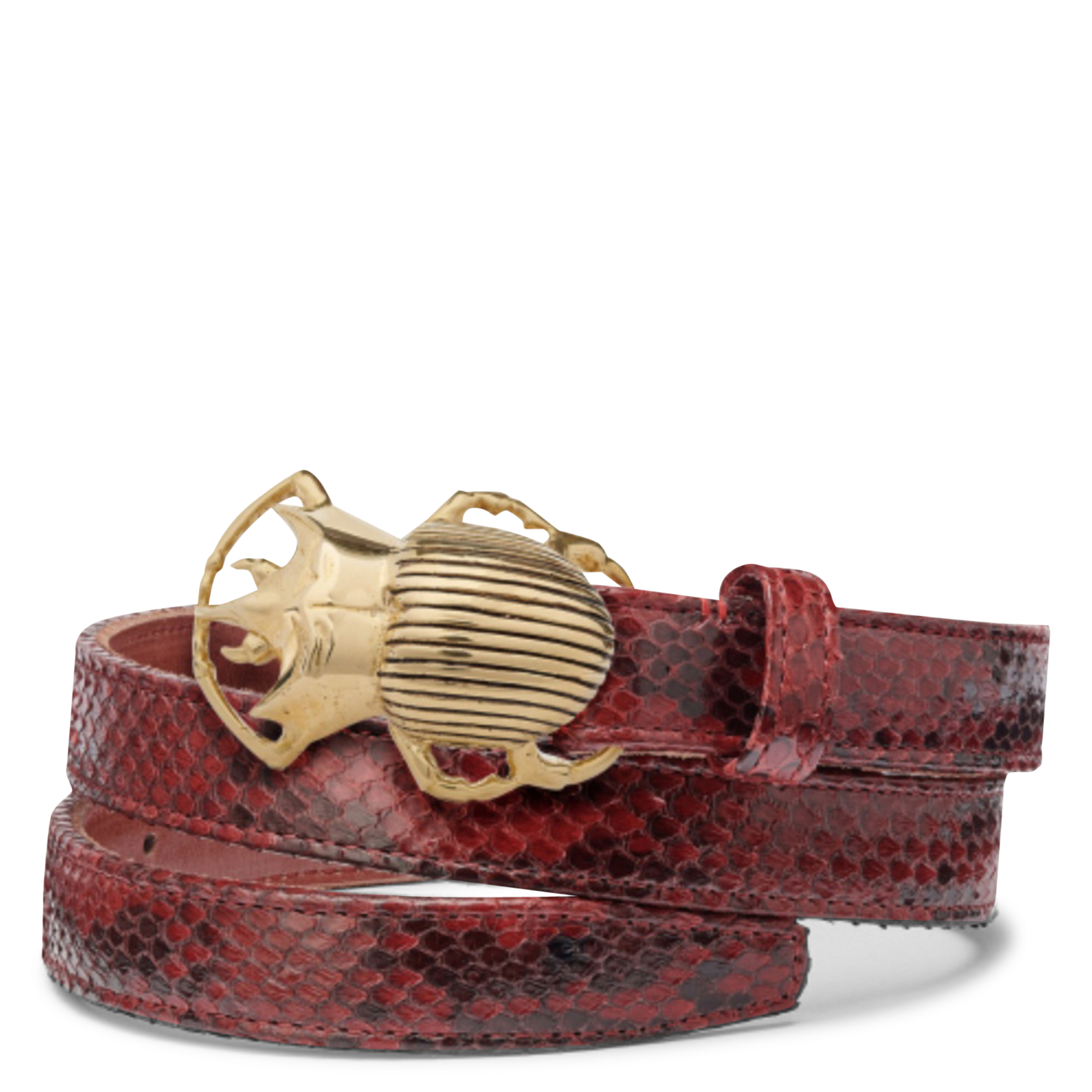 Ceinture en cuir CLARIS VIROT Rouge