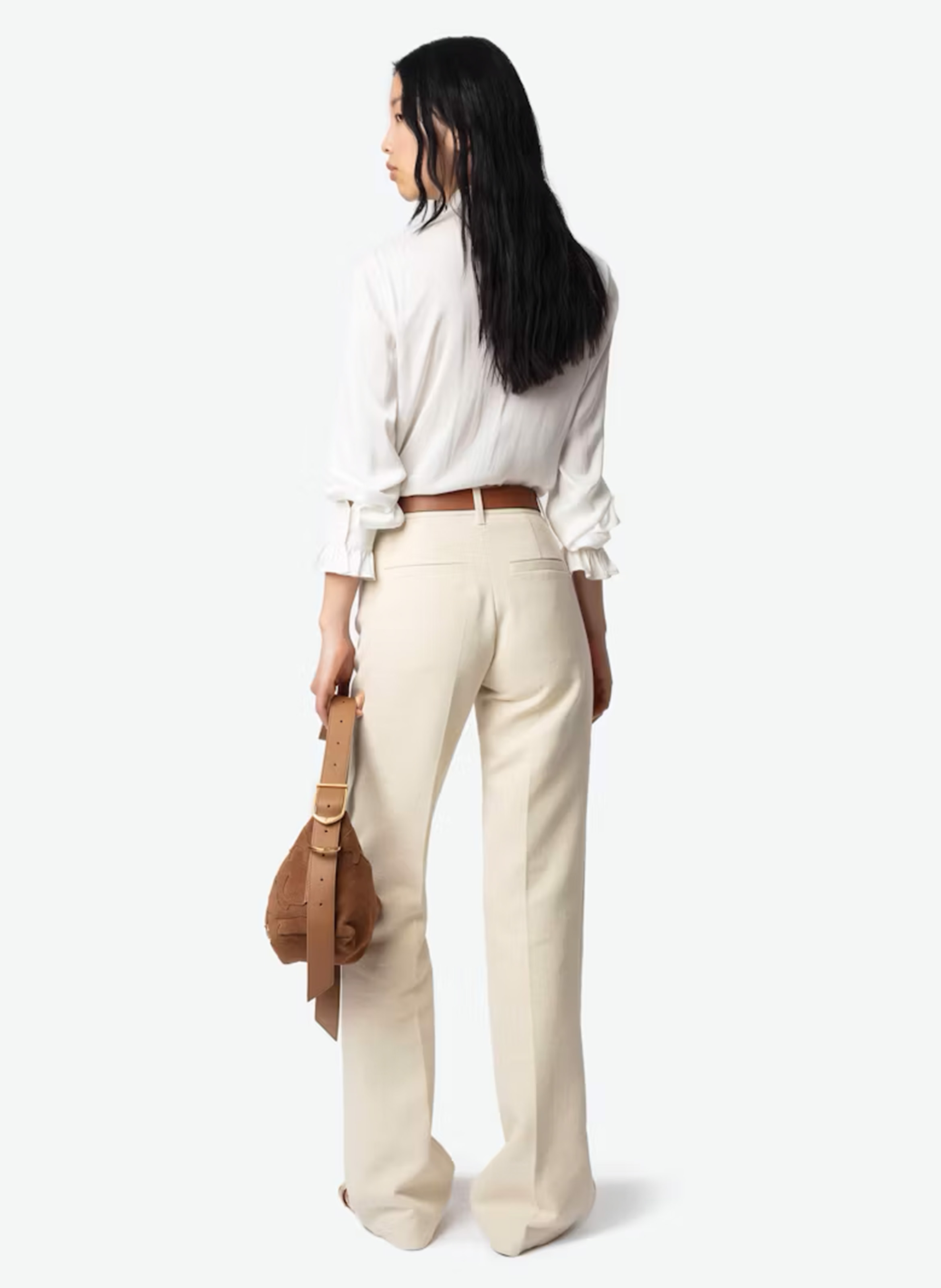 Katoenen straight fit pantalon ZADIG&VOLTAIRE Beige