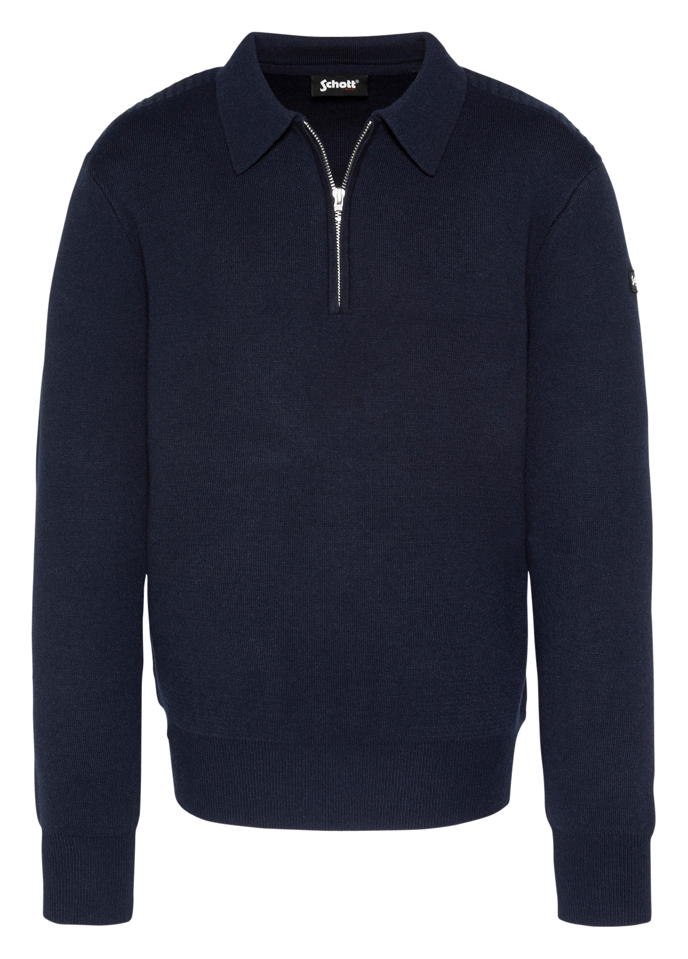 Straight-fit polo-neck sweater SCHOTT
