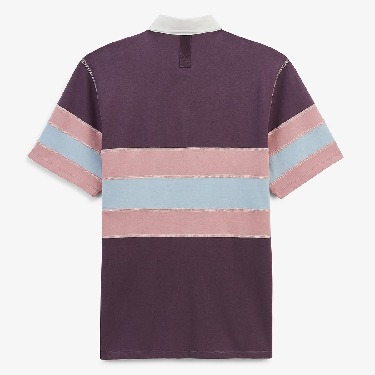 Polo manches courtes en jersey de coton coutures overlock SERGE BLANCO Violet