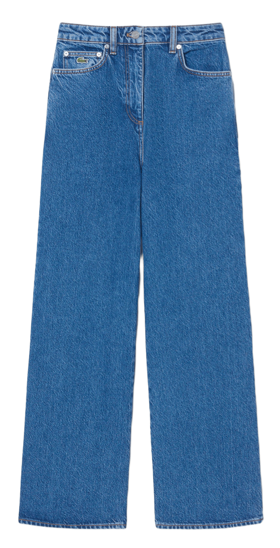 Weite High Waist Jeans aus Baumwolle LACOSTE Blau