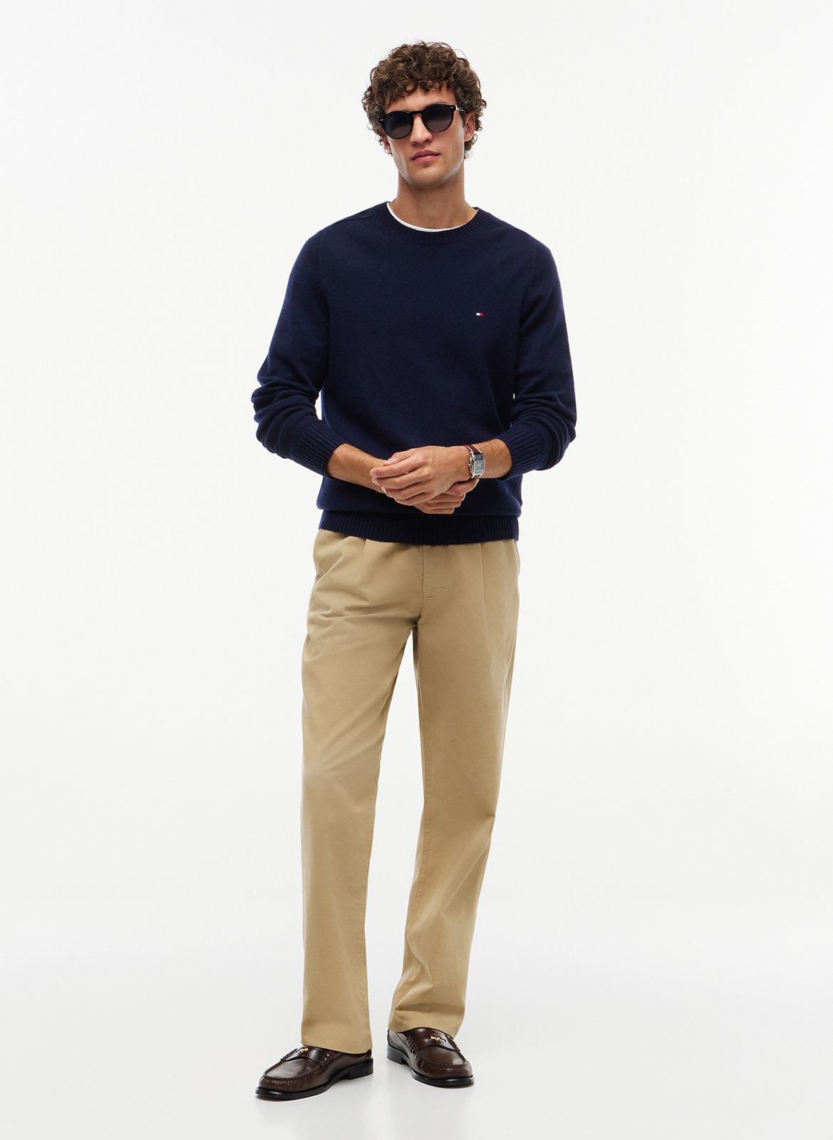 Gestreepte wollen trui TOMMY HILFIGER Blauw
