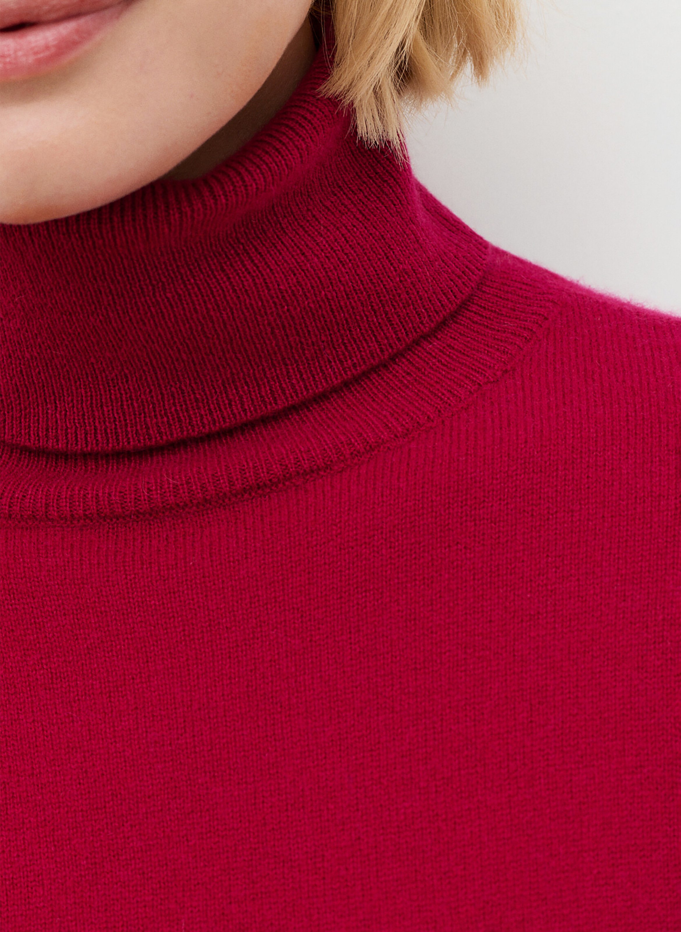 Pull col roulé en cachemire | Rose CAROLL Femme