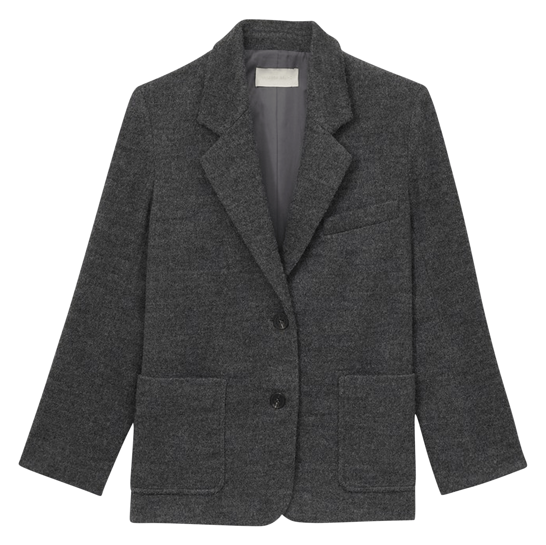 Cotton-blend cardigan with tailored collar VANESSA BRUNO Grey