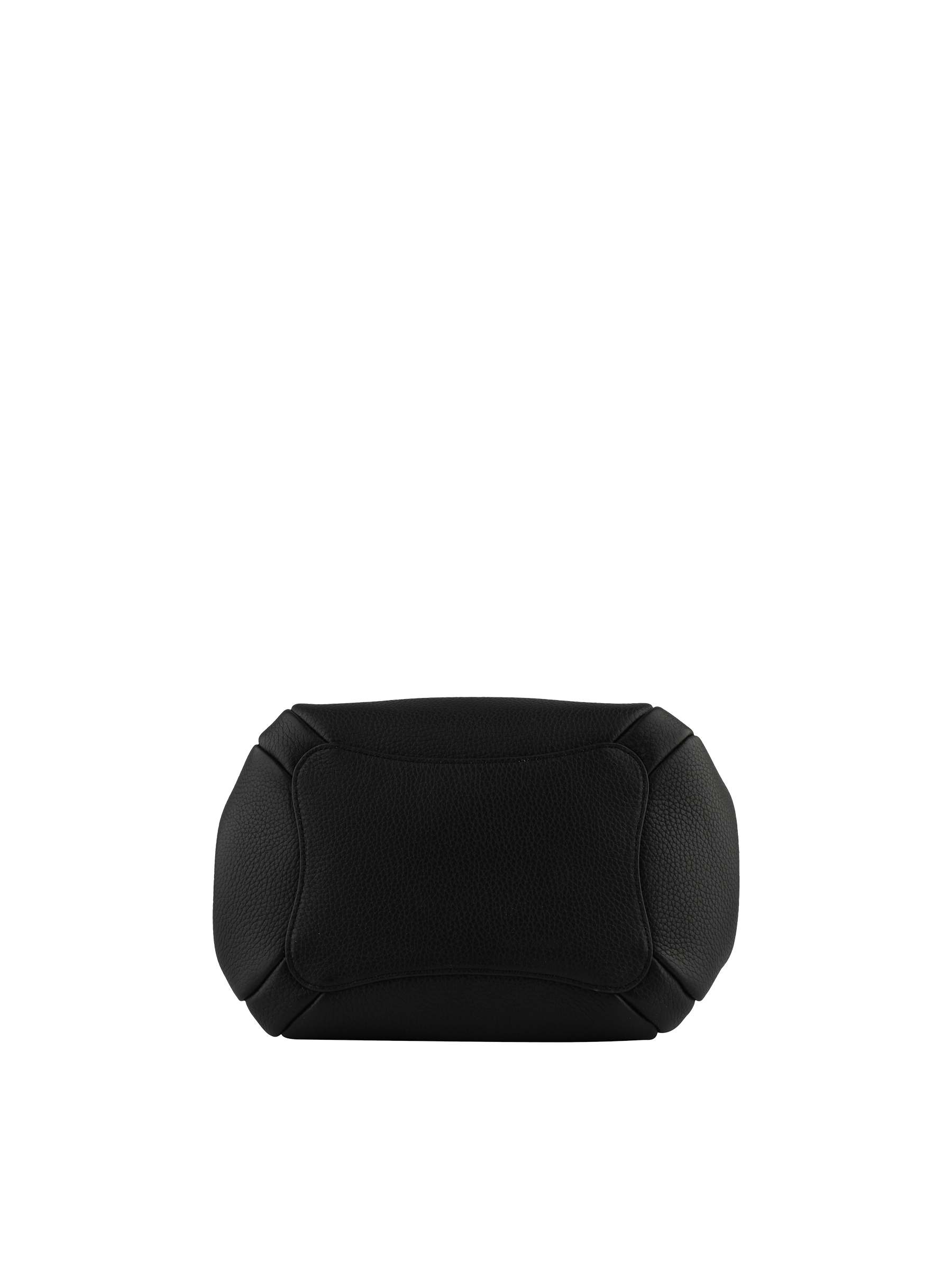 Calfskin leather handbag POURCHET Black