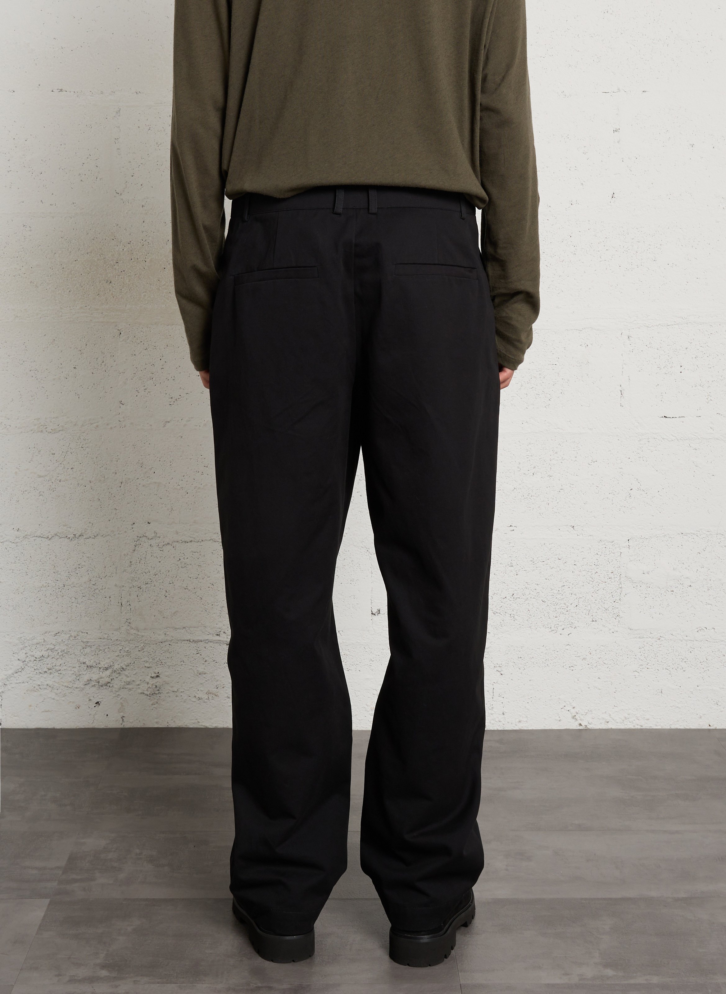 Pantalon droit en coton MINIMUM Noir