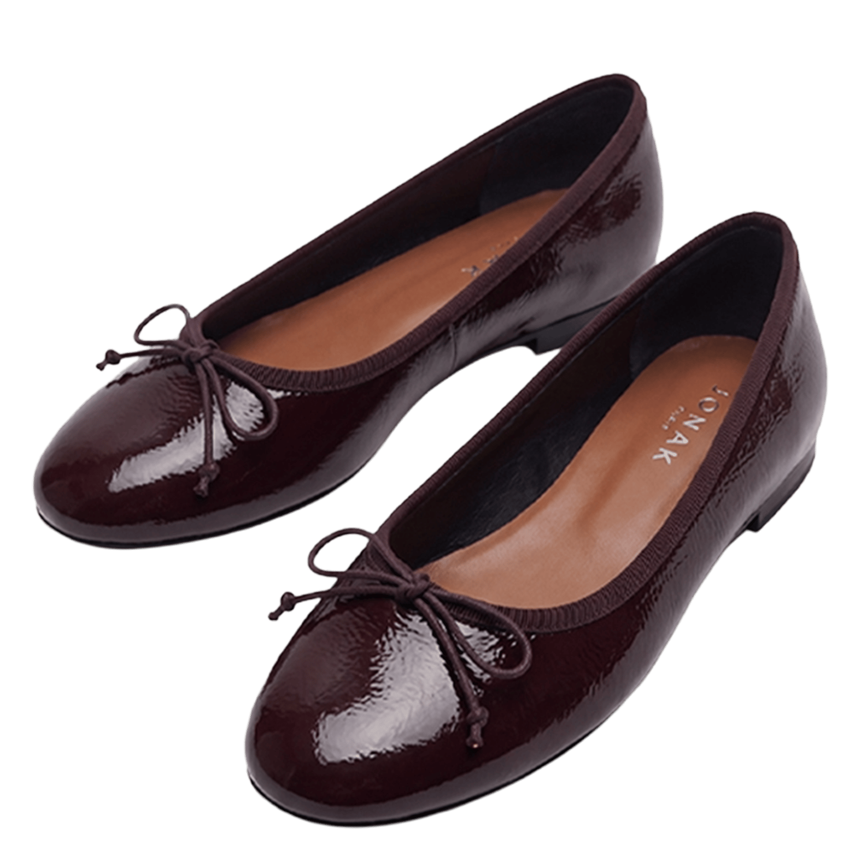 Flat patent leather ballet flats JONAK Red