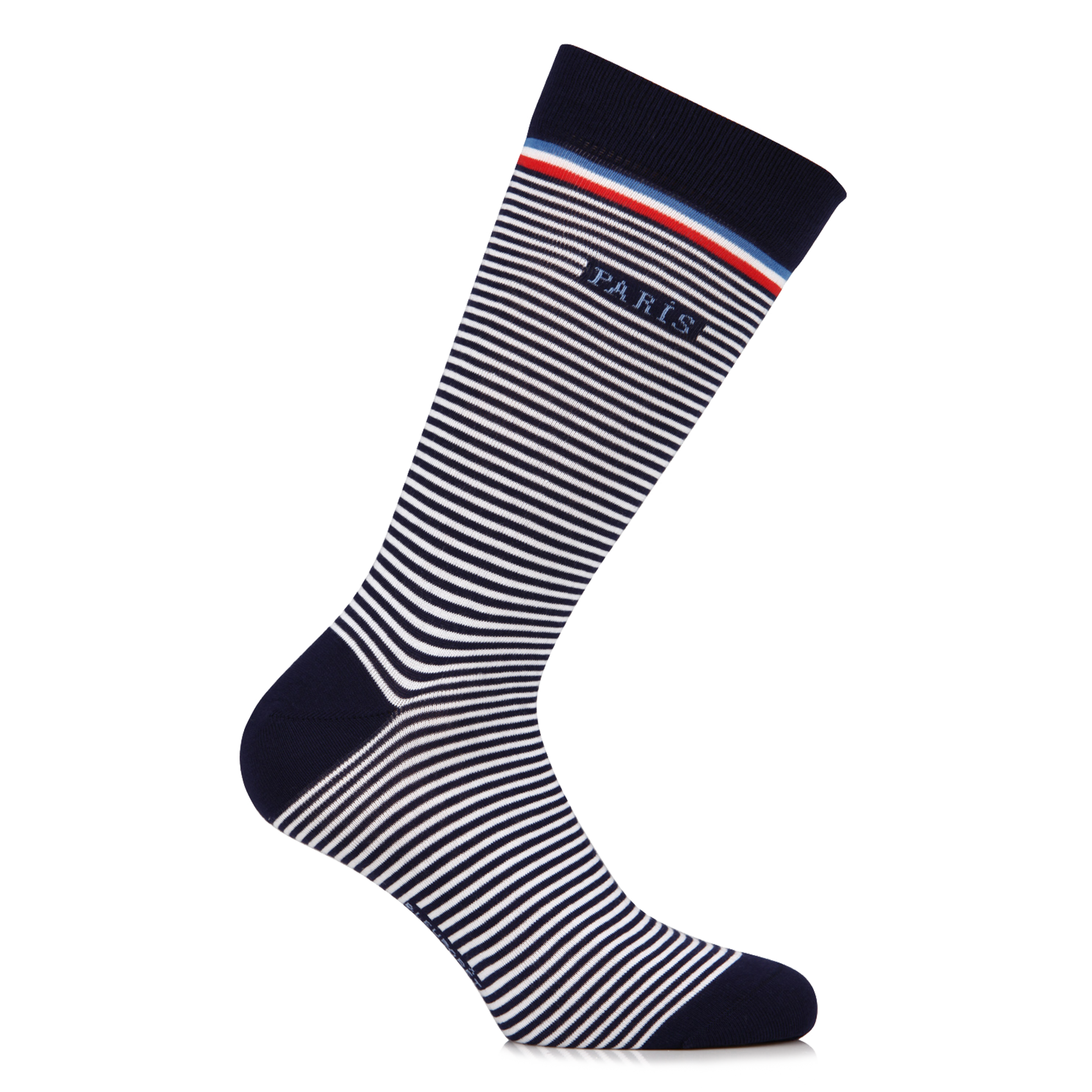 Cotton-blend sailor-stripe socks BLEUFORET Blue