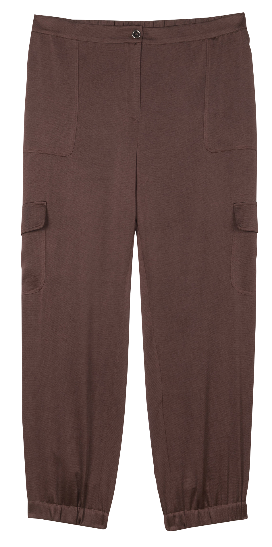 Pantalon treillis satiné  PERSONA by Marina Rinaldi Marron