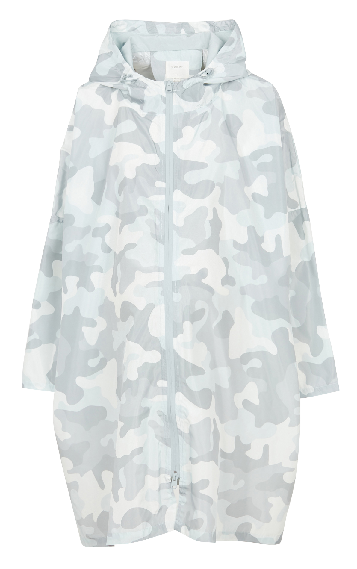 Printed windcheater with hood SERAPHINE Grey