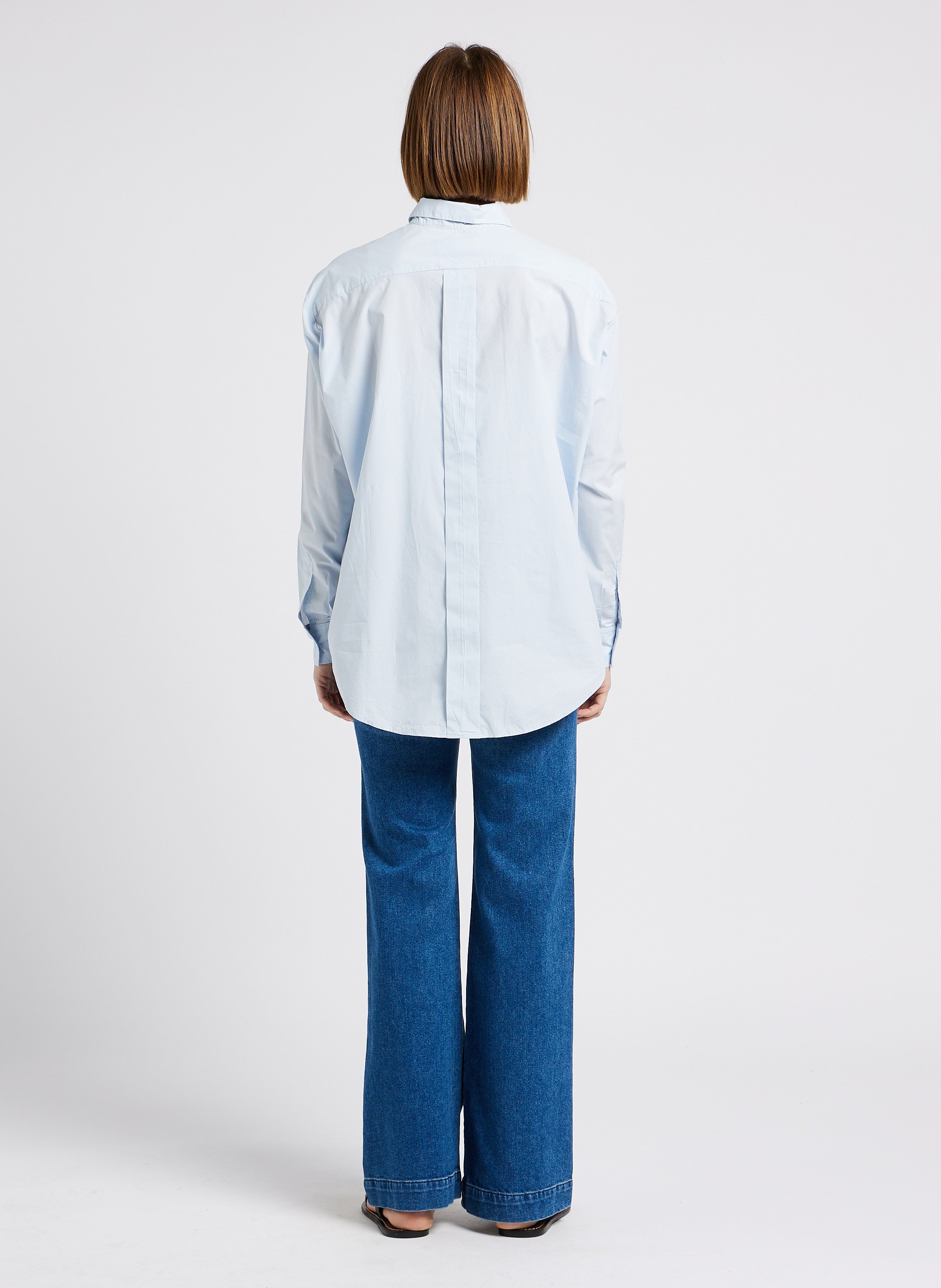 Flared jeans met hoge taille van stretchkatoen ACQUAVERDE Blauw