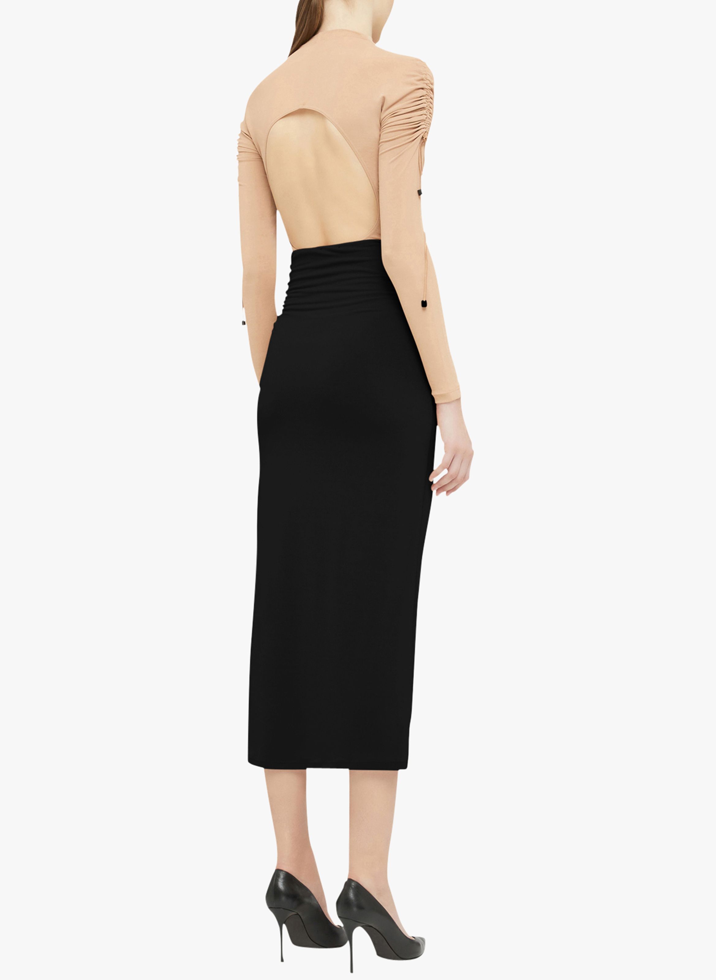 Long High waisted Skirt Black Wolford Women Place des Tendances