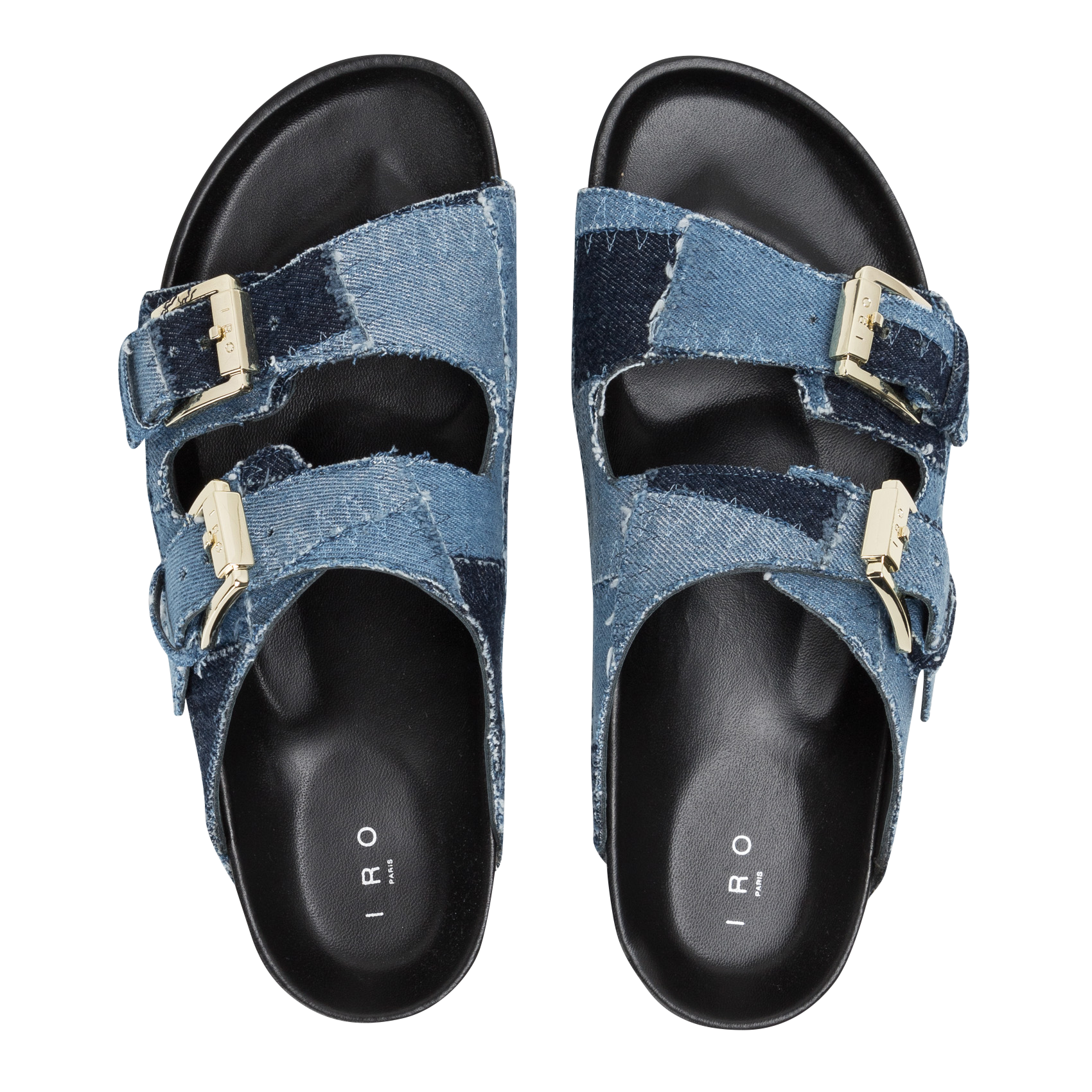 Flat cotton mules IRO Raw denim