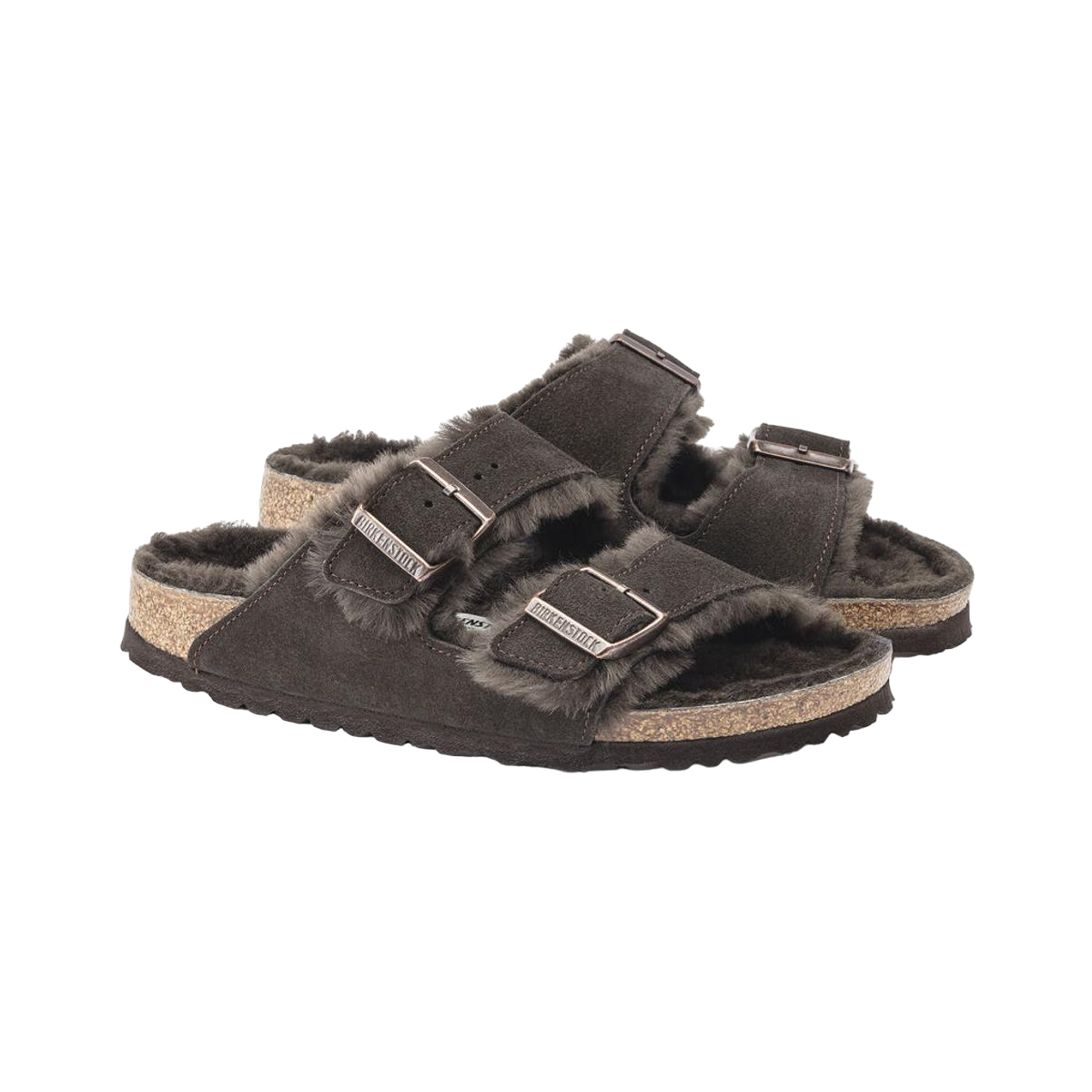 Faux leather sandals BIRKENSTOCK Brown
