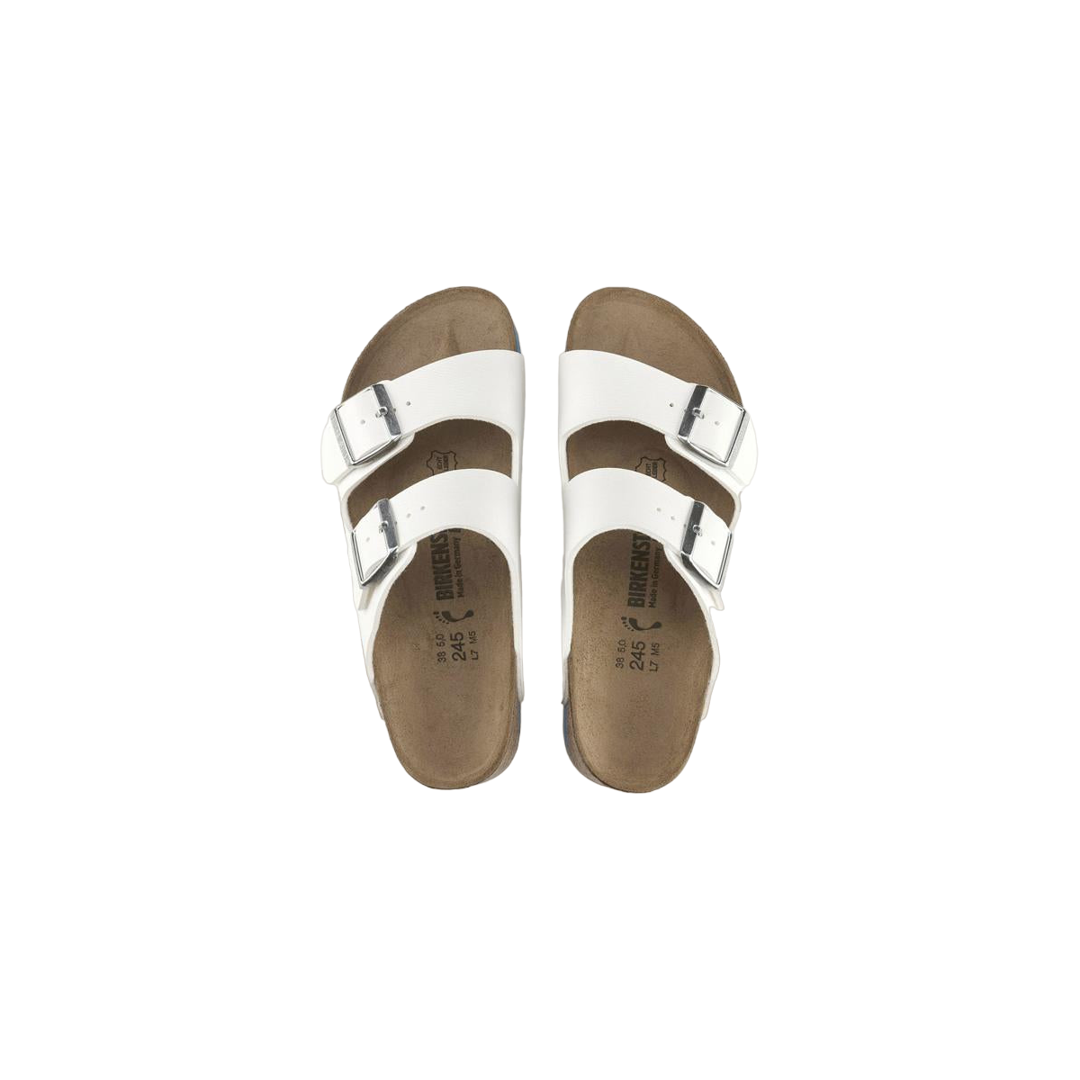 Faux leather sandals BIRKENSTOCK White