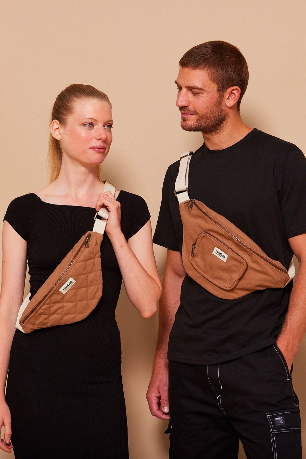 Cotton waist bag HINDBAG Brown