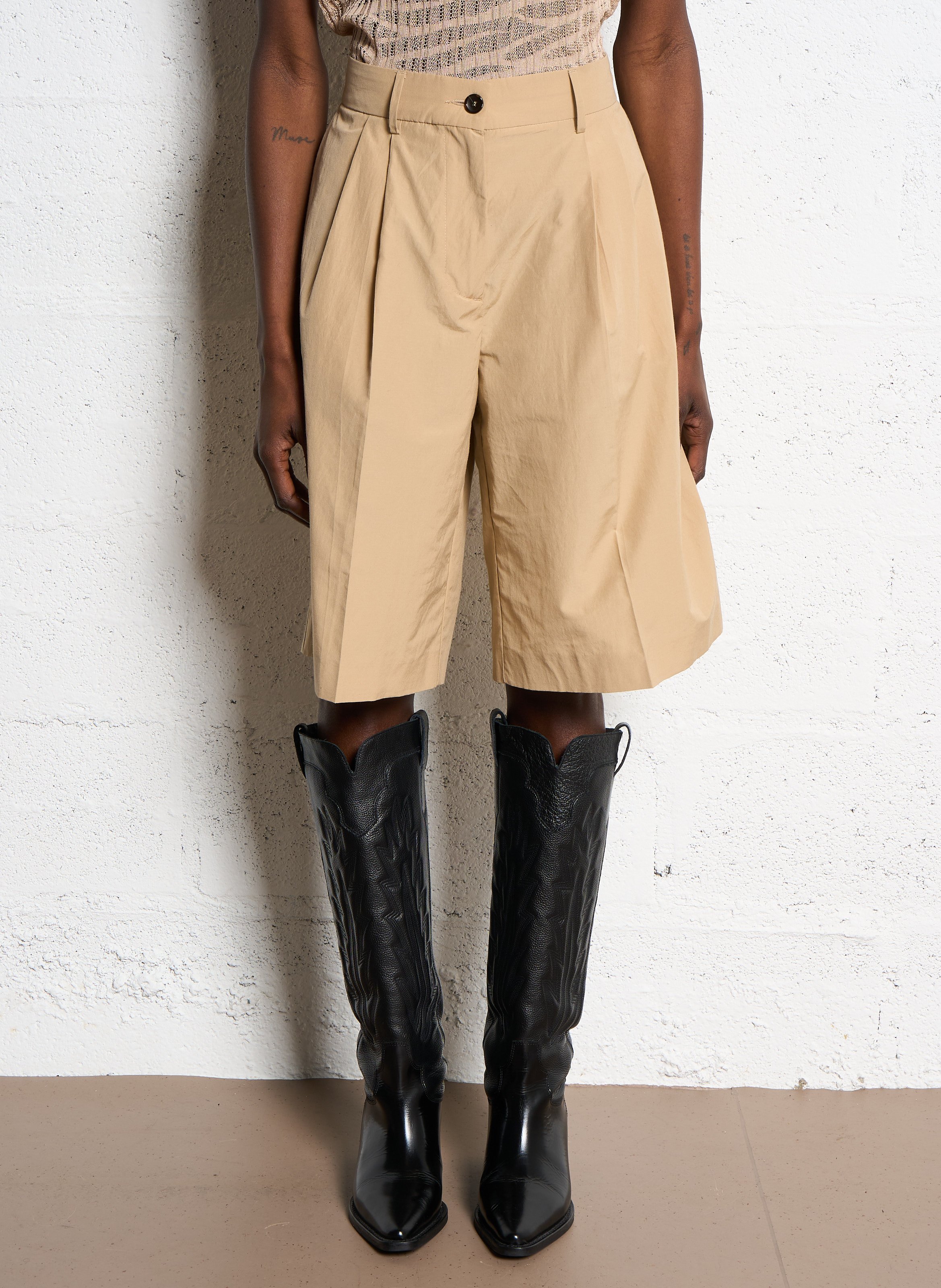 Bermuda-Anzug aus Baumwollmischung ATTIC AND BARN Beige