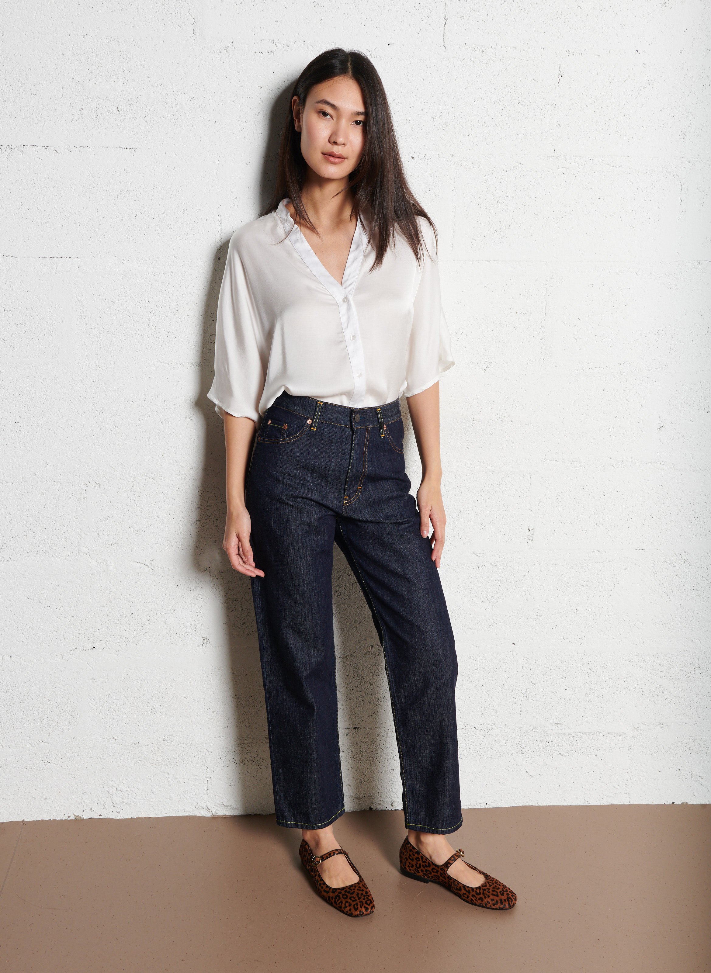 Boyfriend-jeans met hoge taille MARGAUX LONNBERG Blauw