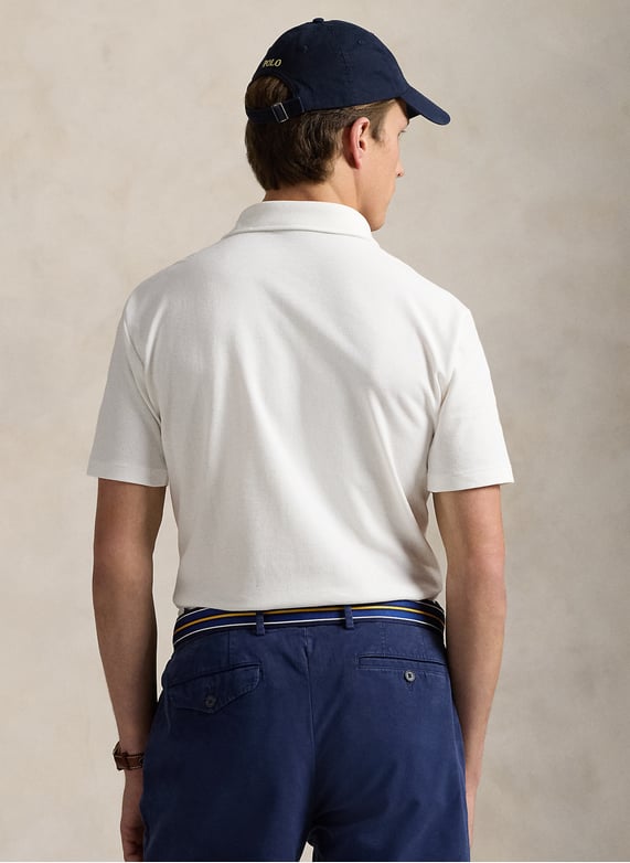 Polo manches courtes brodé en coton Blanc Polo ralph lauren