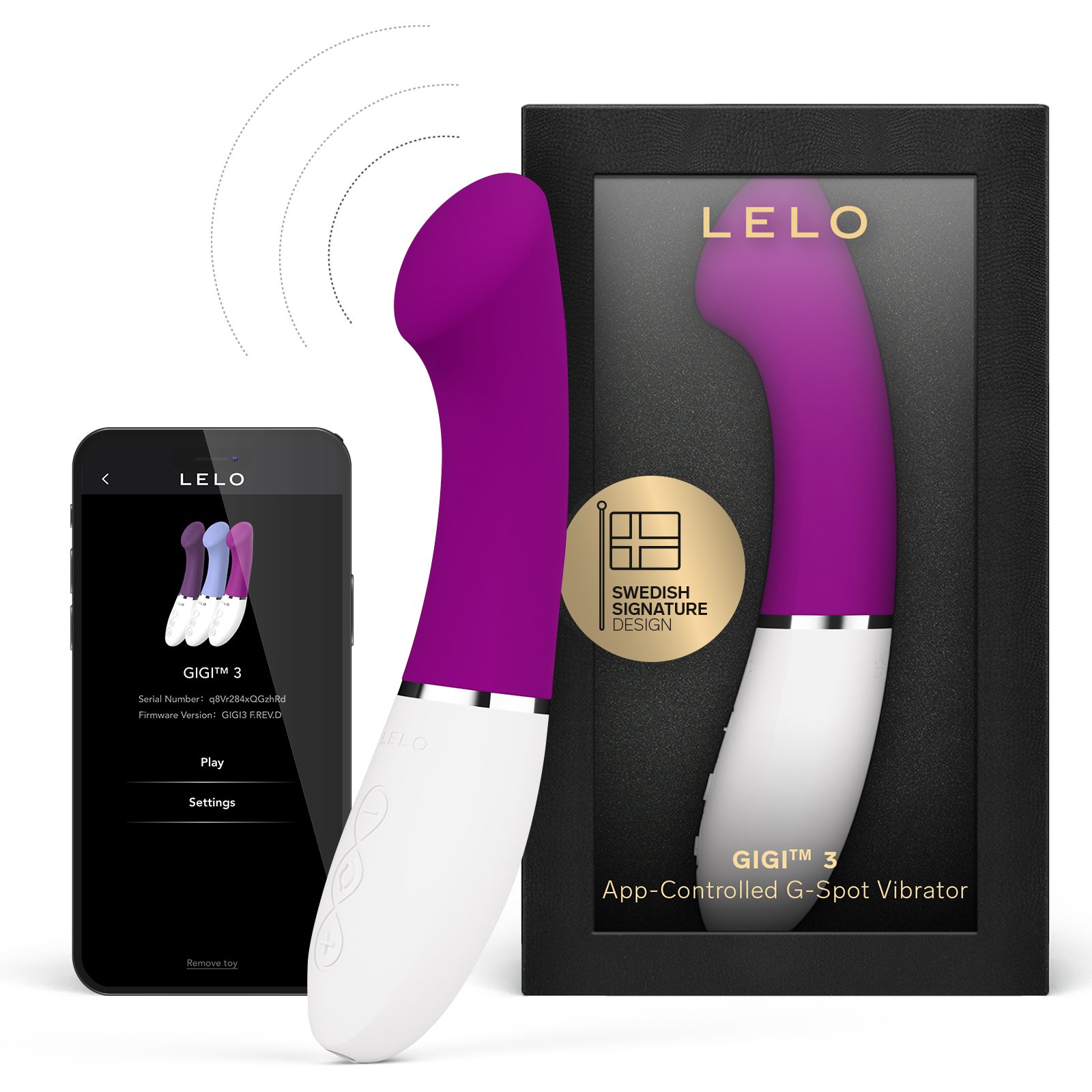 G-spot vibrator for women with Bluetooth application, Gigi 3 LELO Deep rose