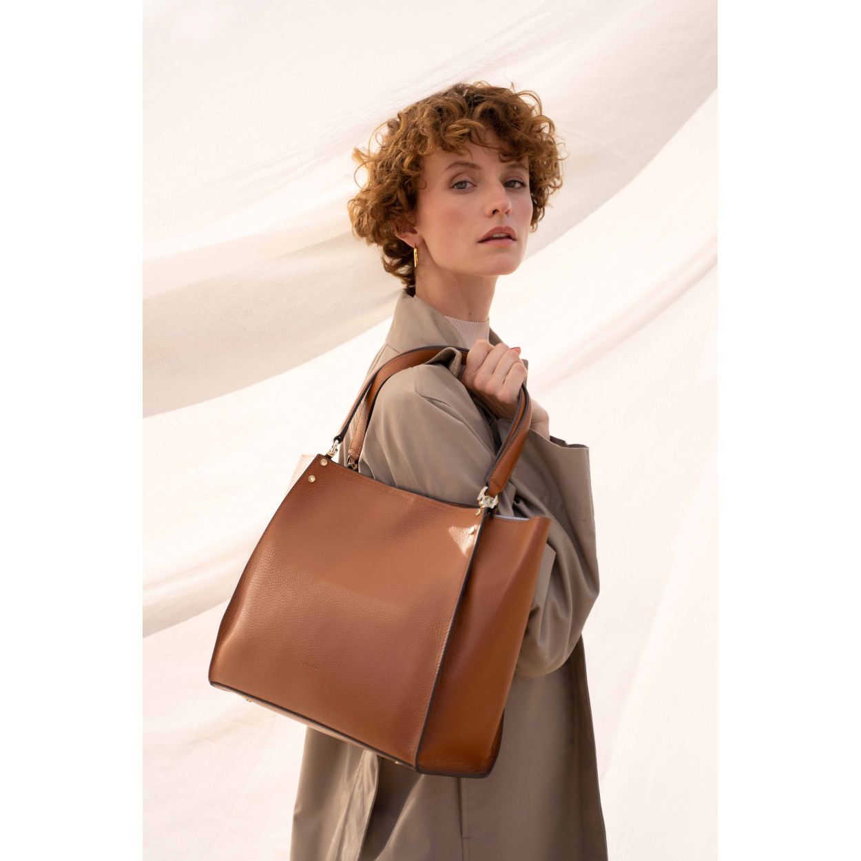 Billy L leather bag  POURCHET Golden