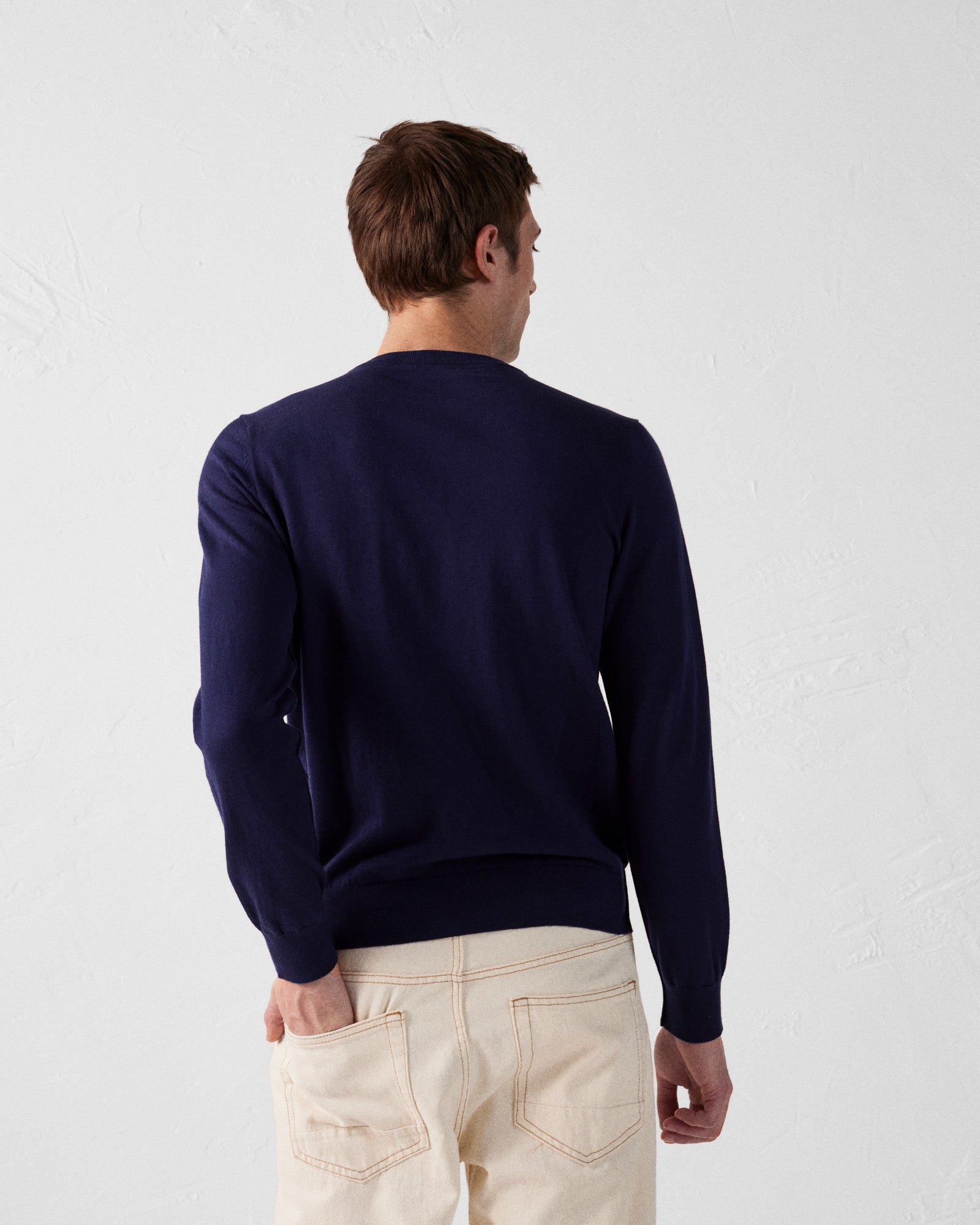 Hadrien round neck knit sweater JOTT Blue