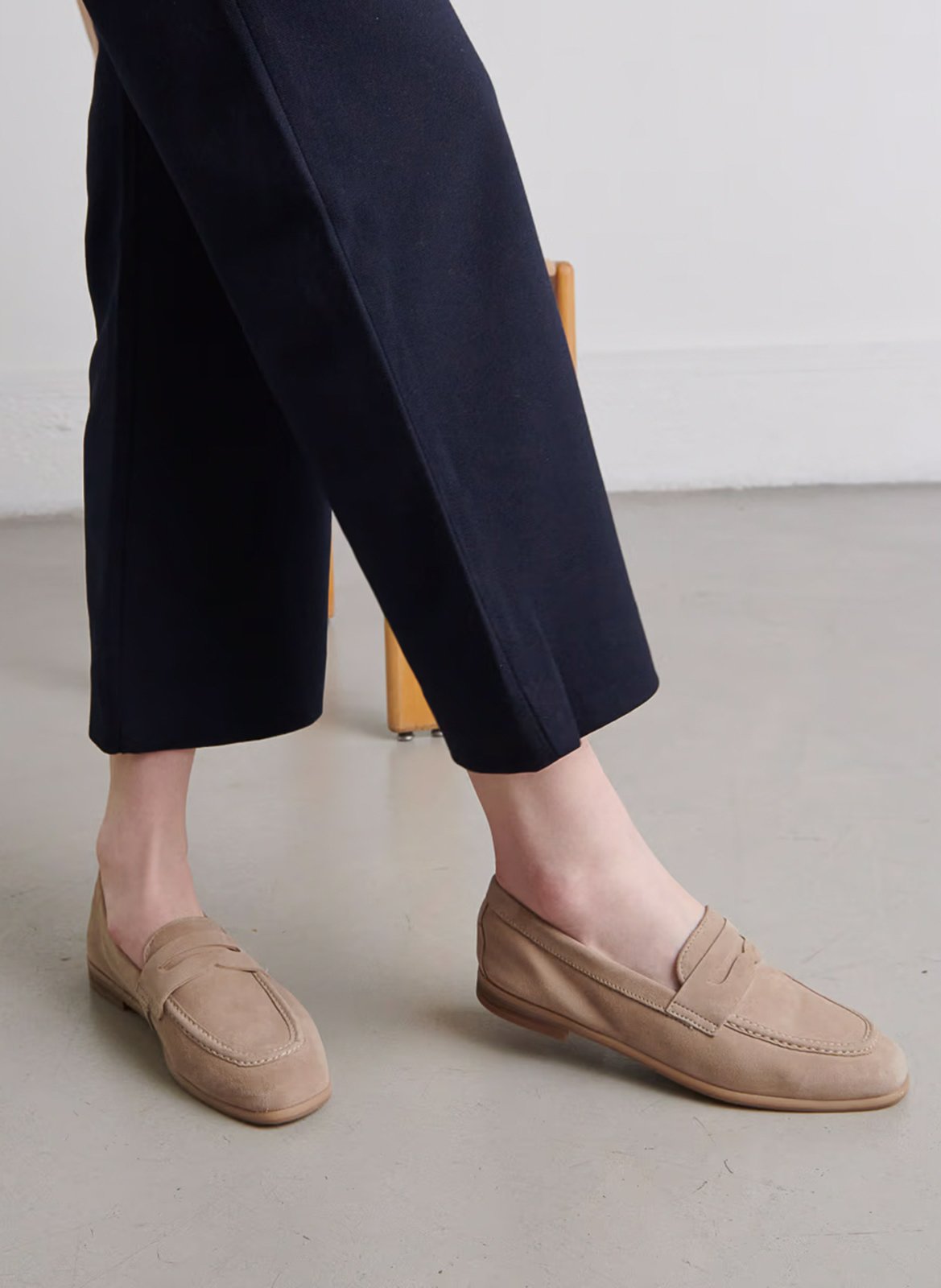 Mokassins aus Veloursleder JONAK Beige