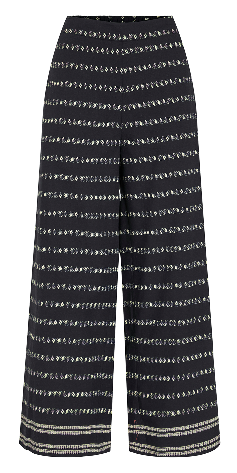 Pantalon taille haute imprimé Noir