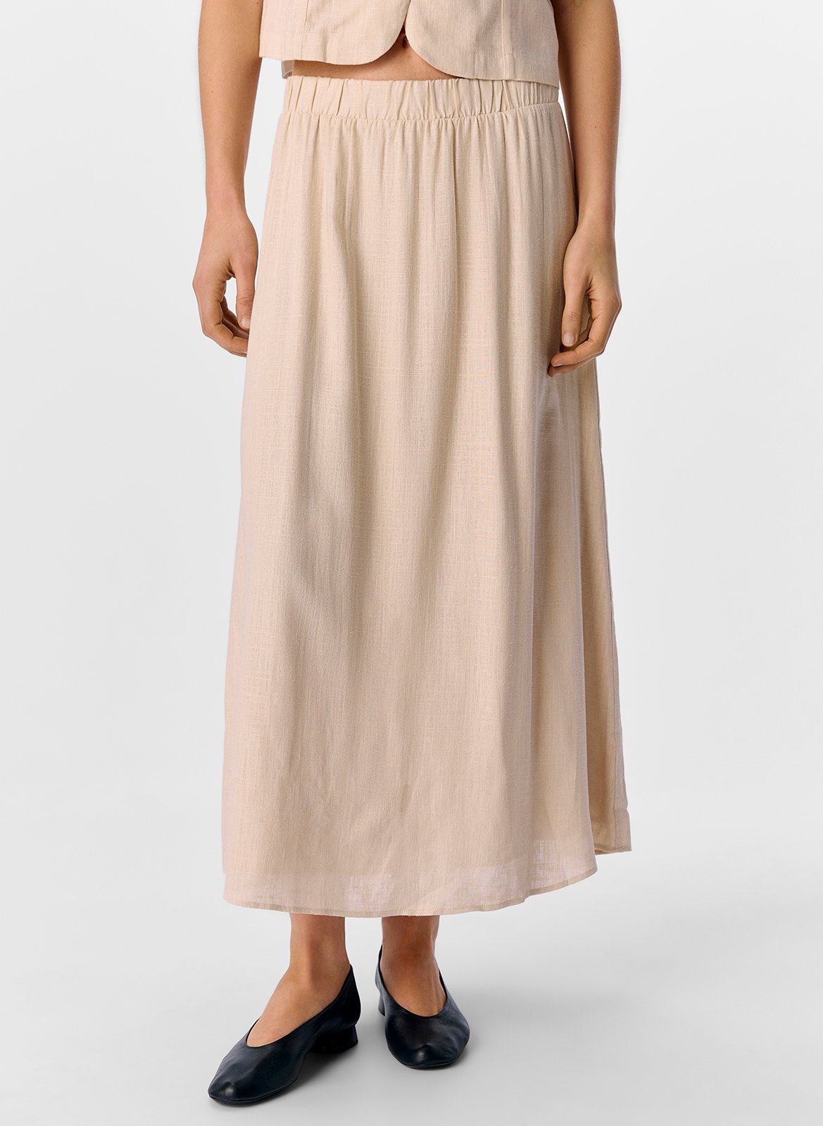 Long skirt OBJECT Beige