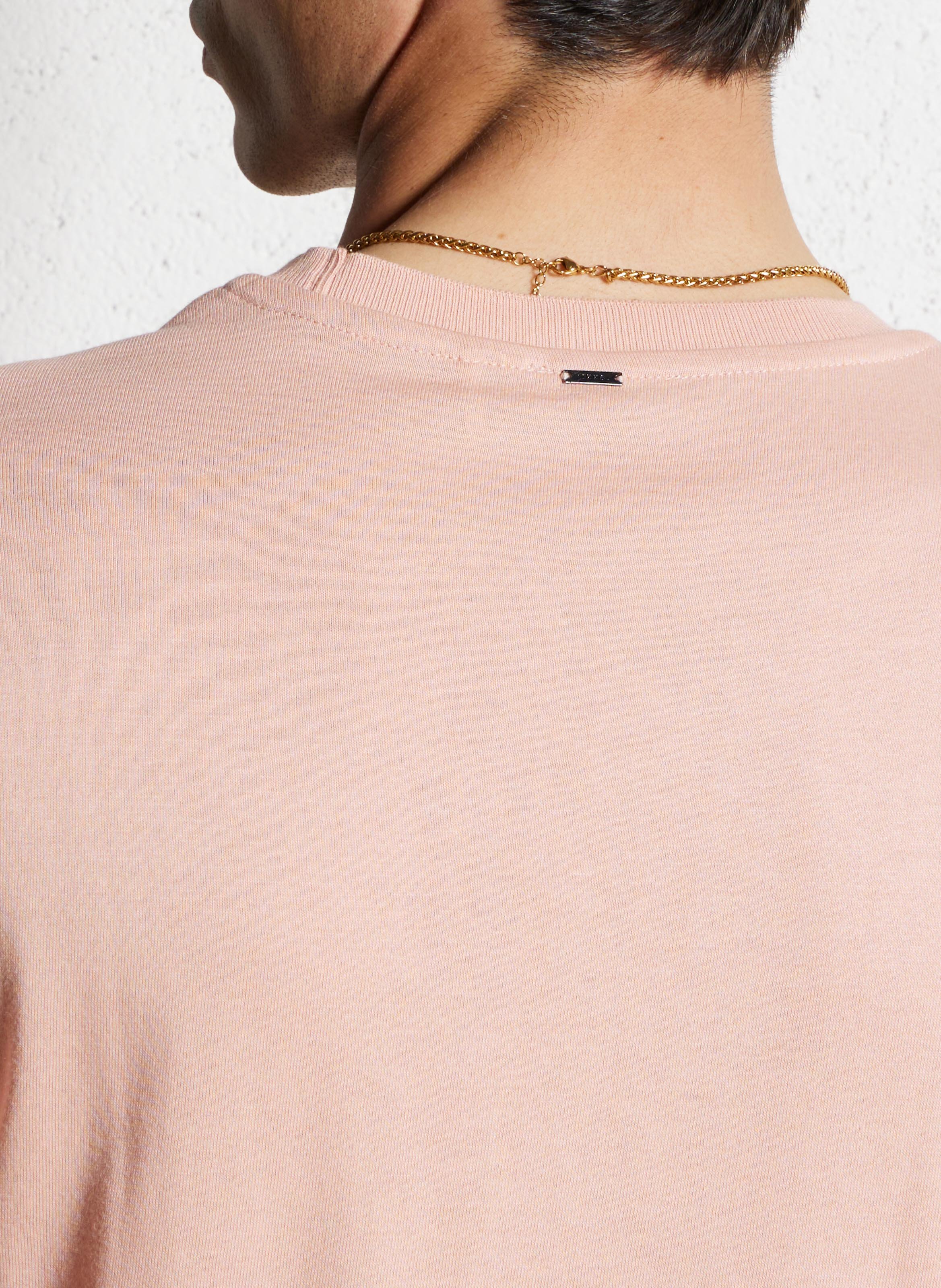 Round-neck straight-cut cotton-blend T-shirt IKKS Pink