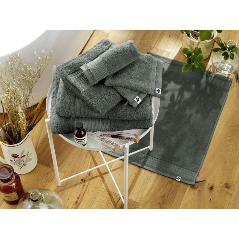100% combed cotton bath towel L'EFFET PAPILLON Green