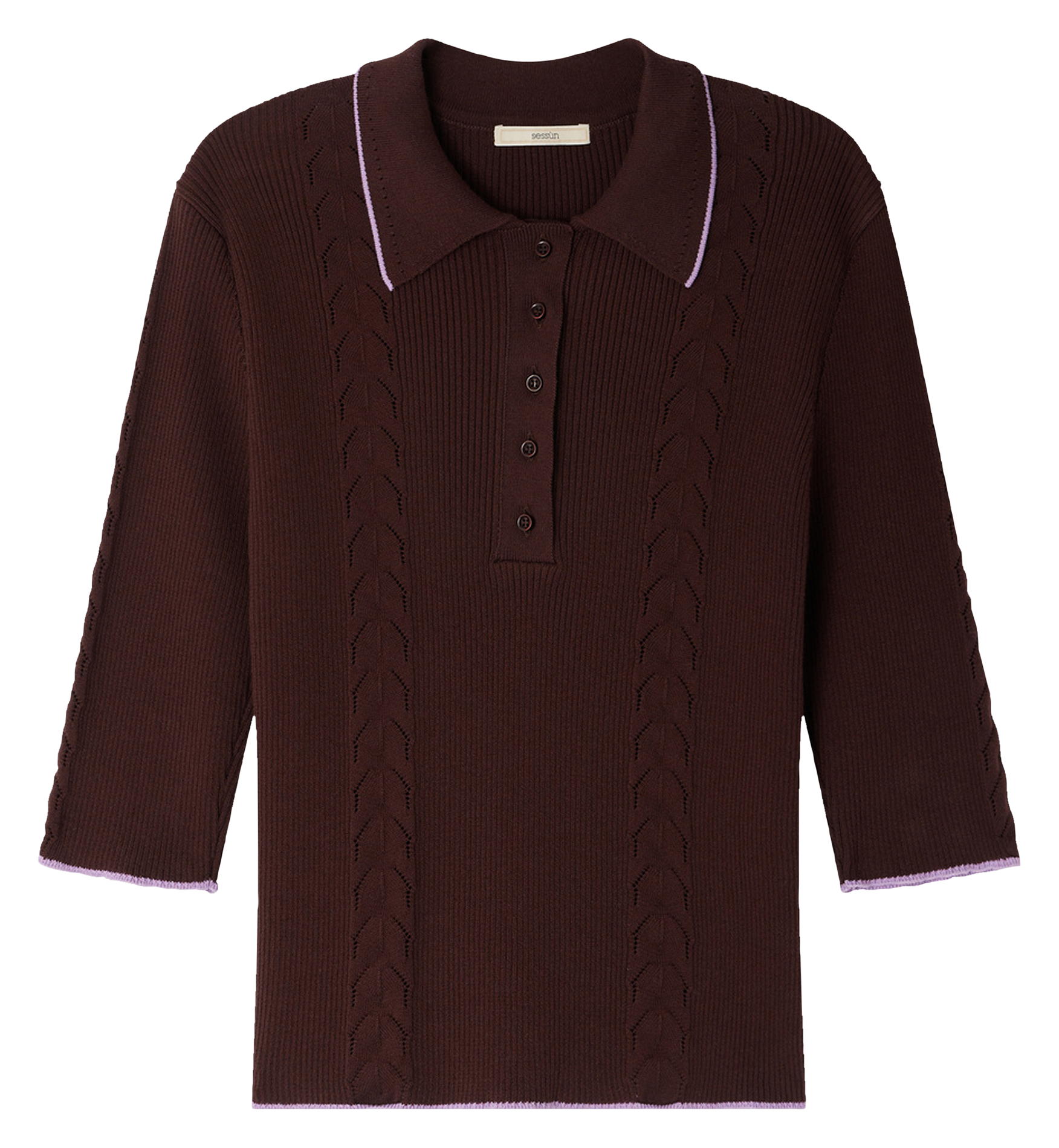 Top ciol cotton polo SESSUN Brown