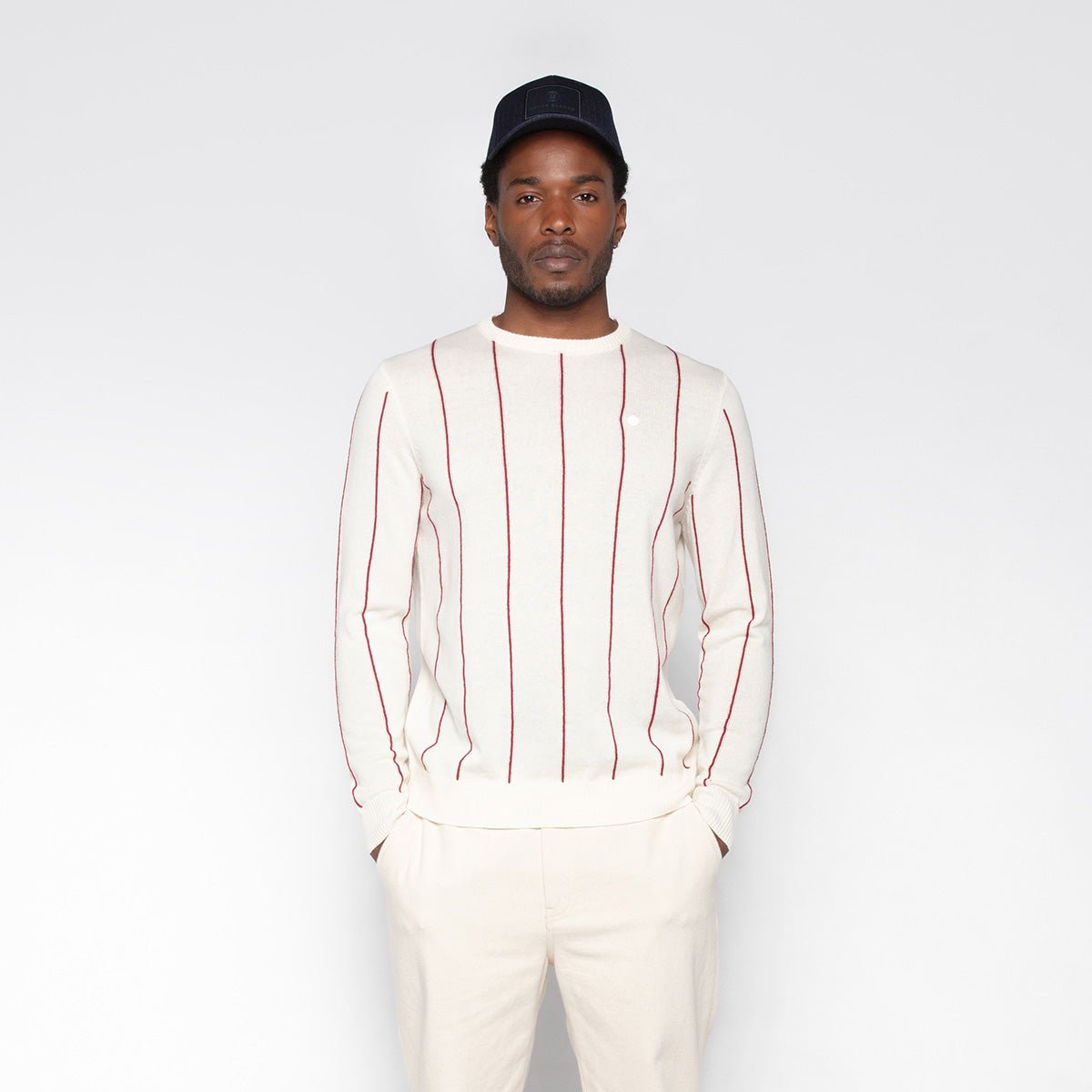 Rib-knit straight sweater SERGE BLANCO White