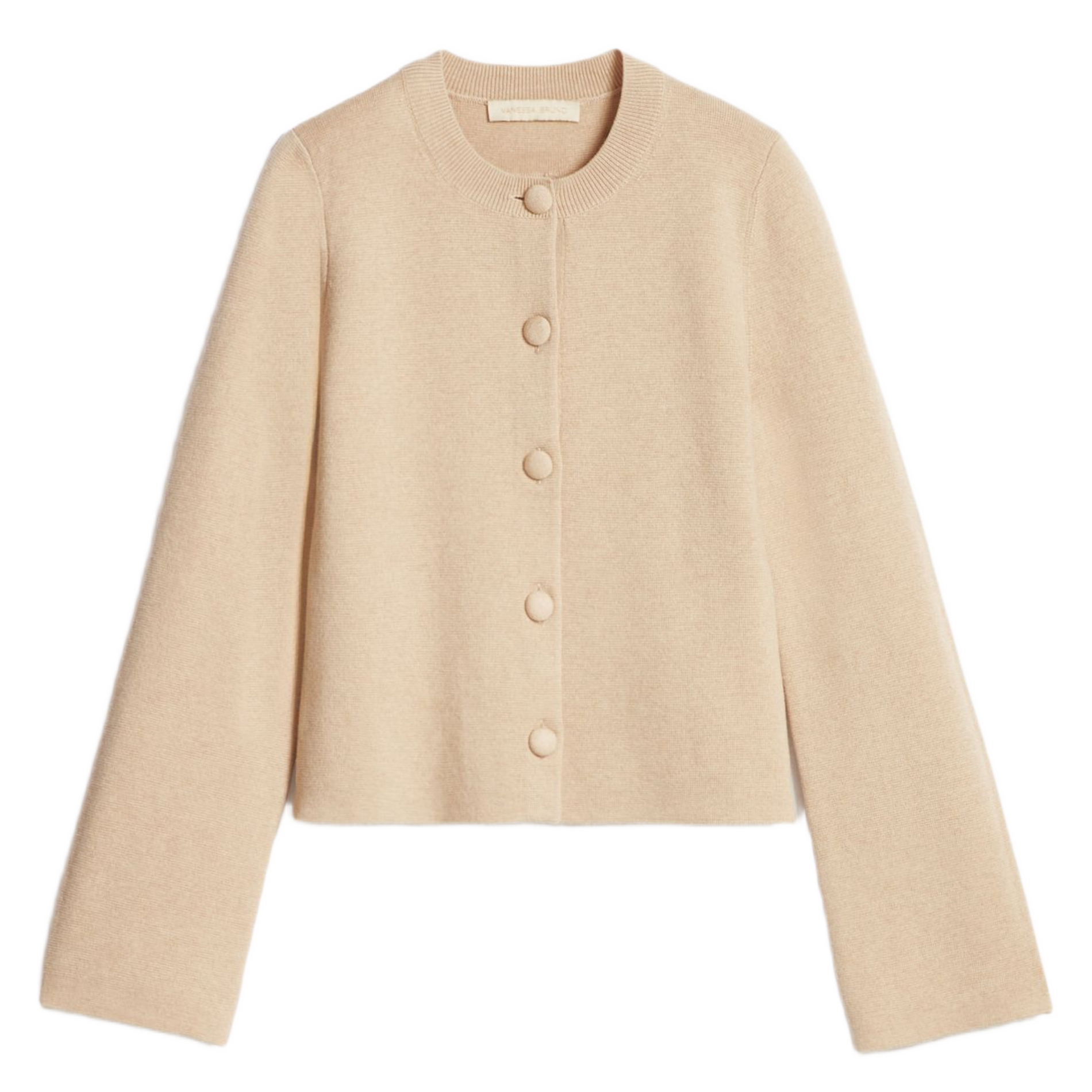 Gilet col rond en laine mélangée VANESSA BRUNO Beige