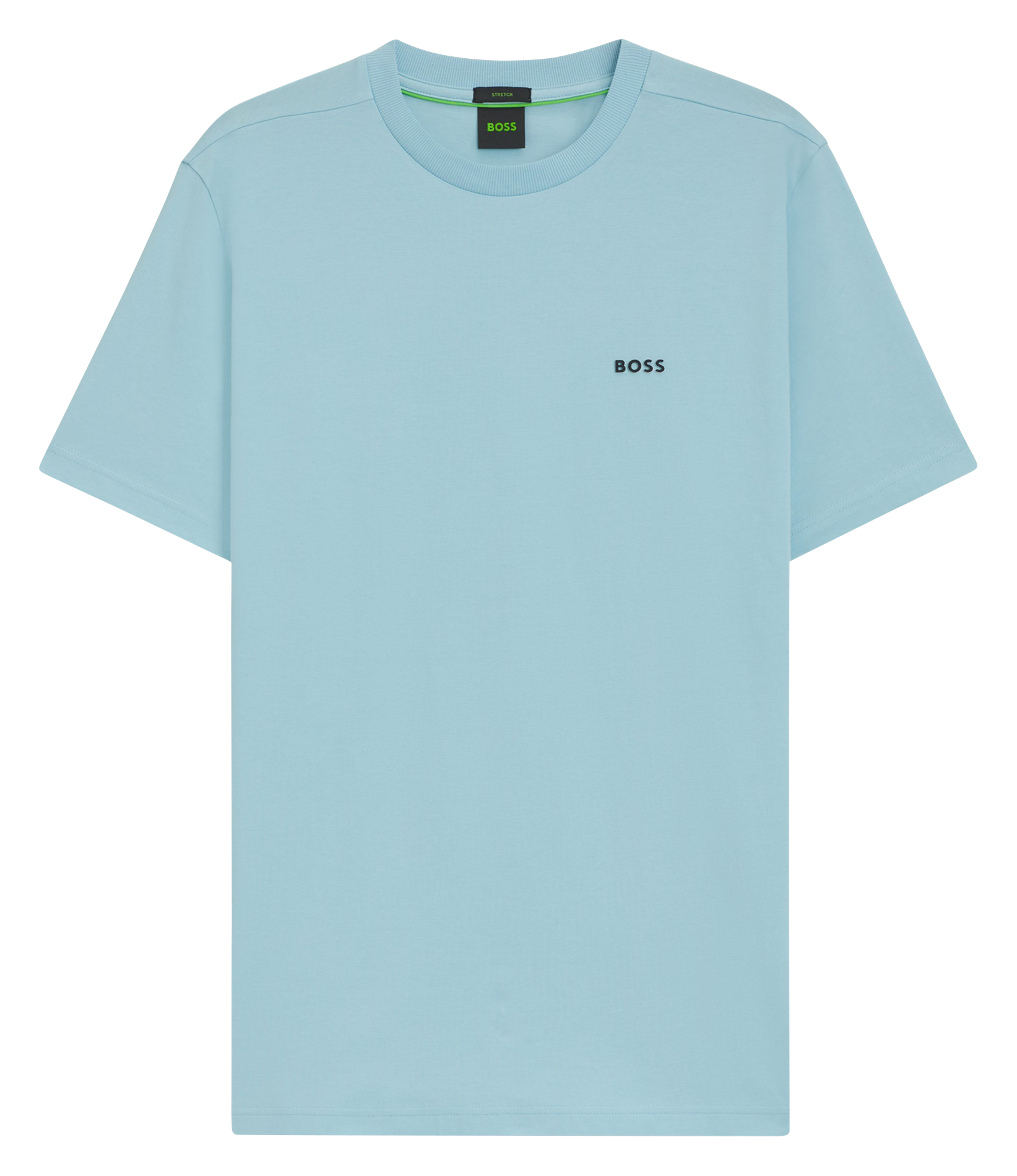 Basic cotton-mix T-shirt  Bleu