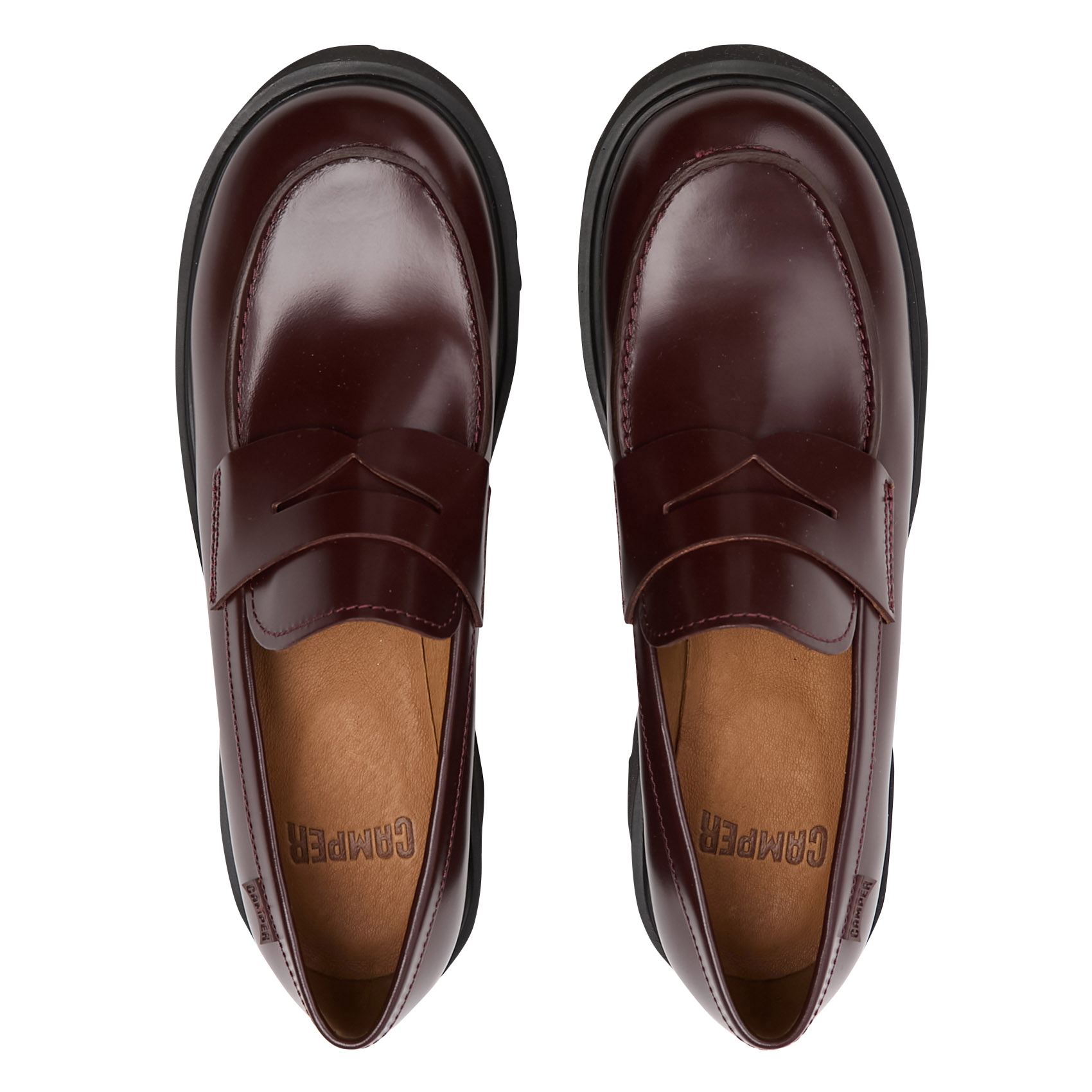 Mocassins en cuir CAMPER Rouge