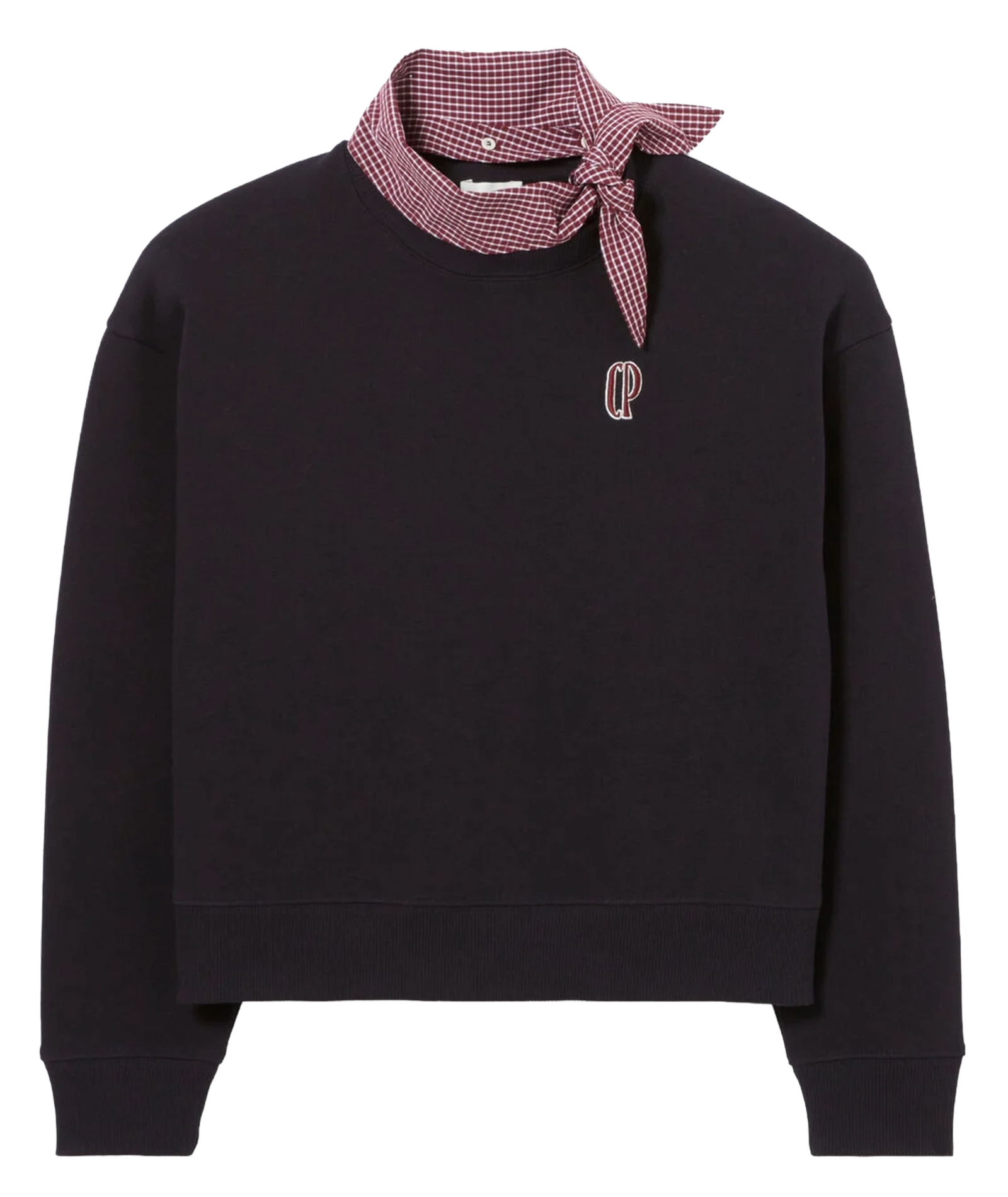 Cotton-mix round-neck sweatshirt CLAUDIE PIERLOT Blue