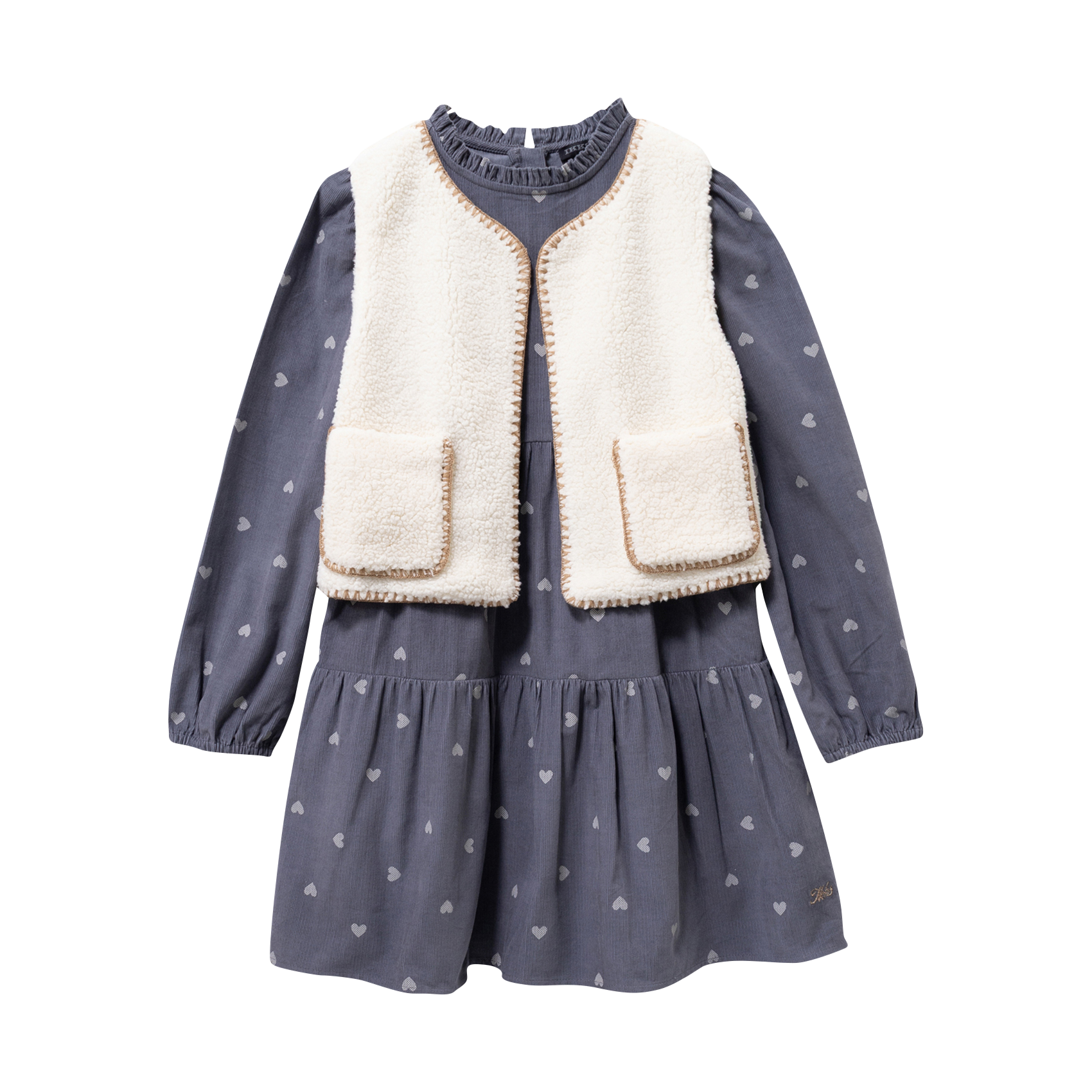 Flared 2-in-1 cotton dress IKKS JUNIOR Blue