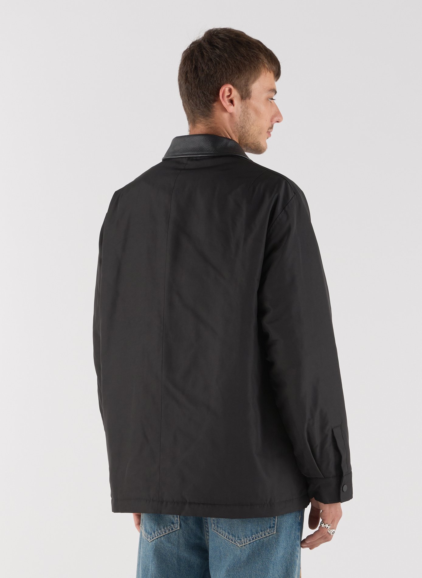 Straight-cut jacket with classic collar SAISON 1865 Black