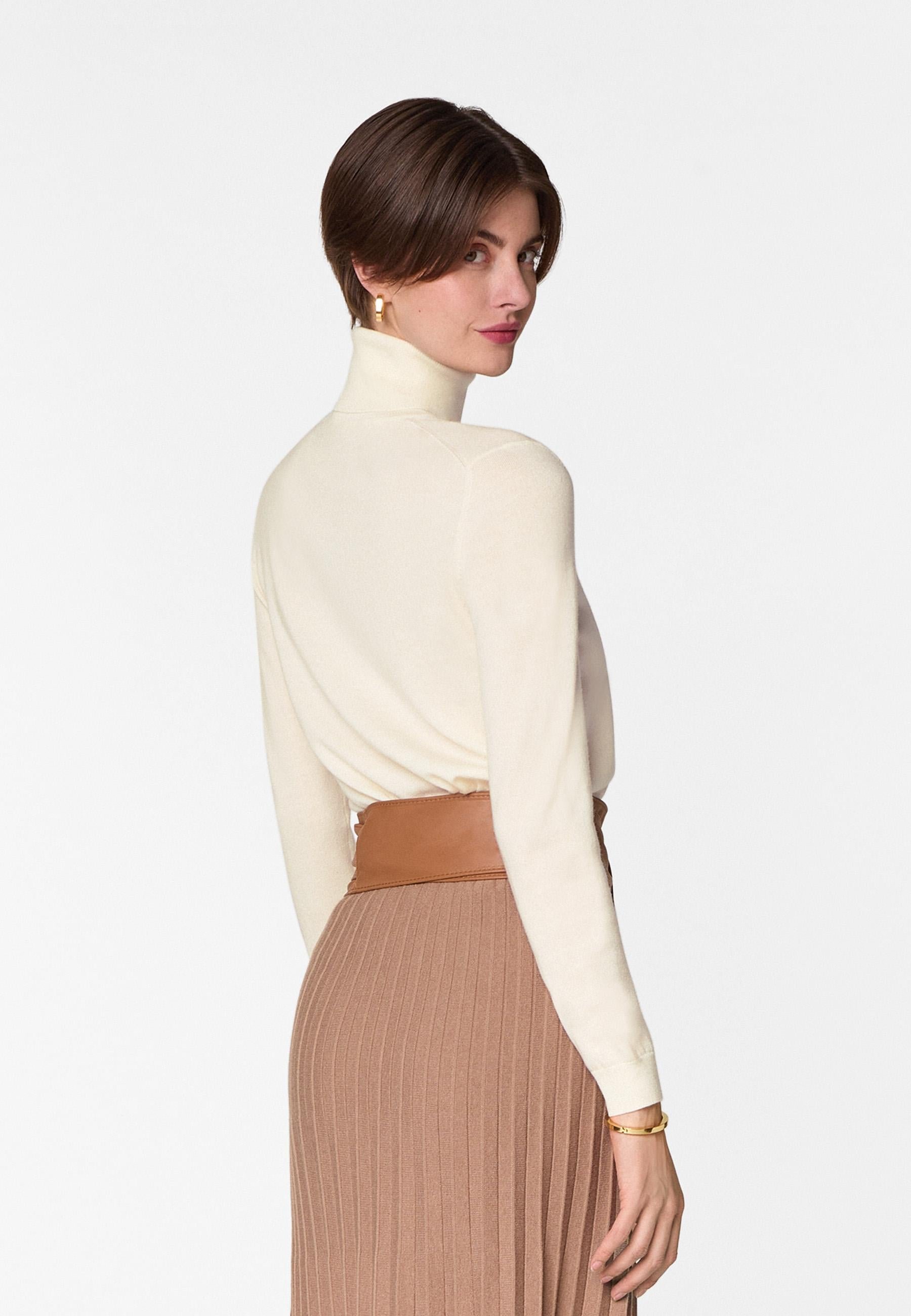 Merino wool roll-neck sweater RODIER White