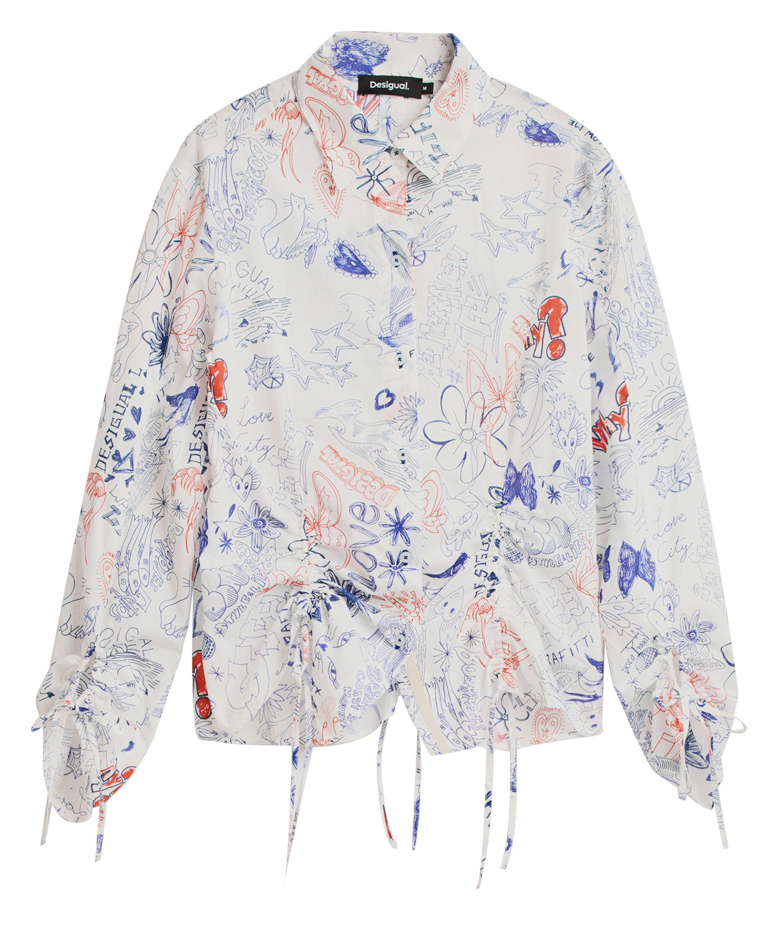 Chemise cintrée à motifs en coton DESIGUAL Blanc