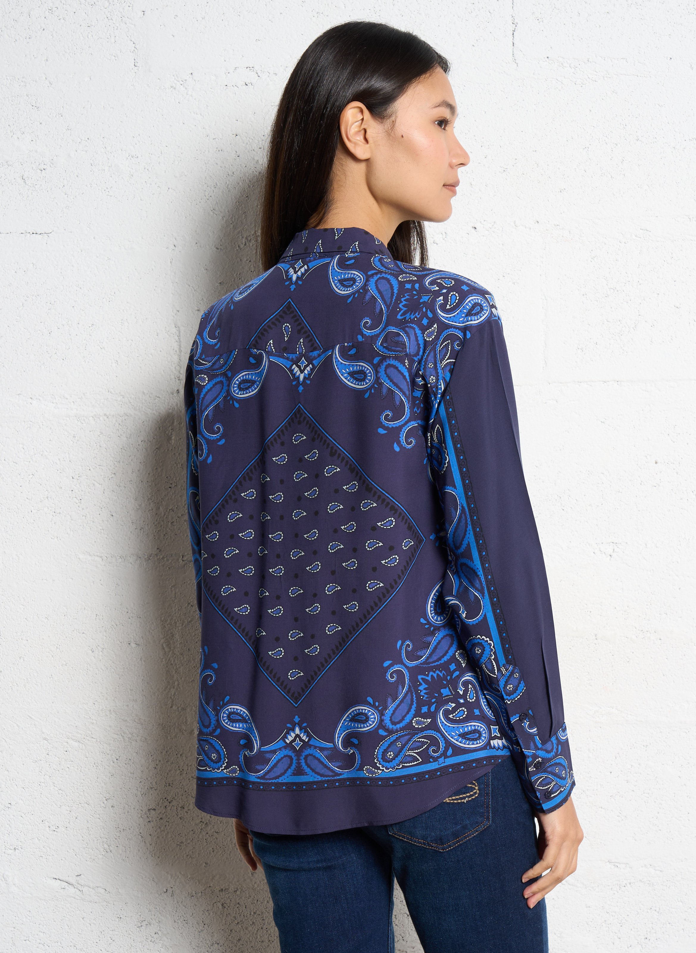 Chemise oversize imprimée SUD EXPRESS Bleu