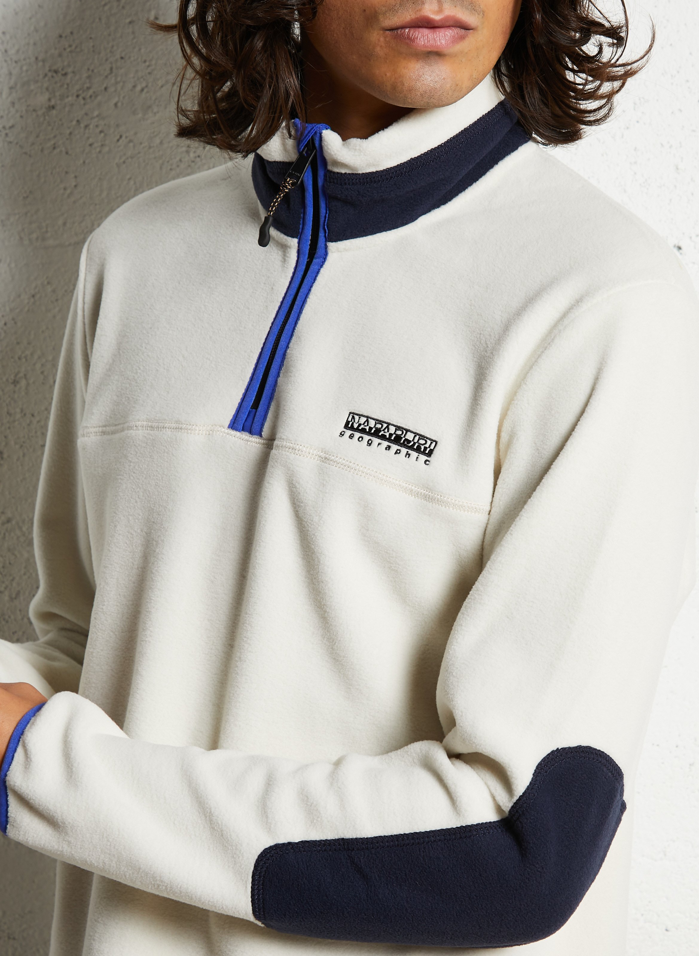 Rechte fleece met opstaande kraag NAPAPIJRI Beige