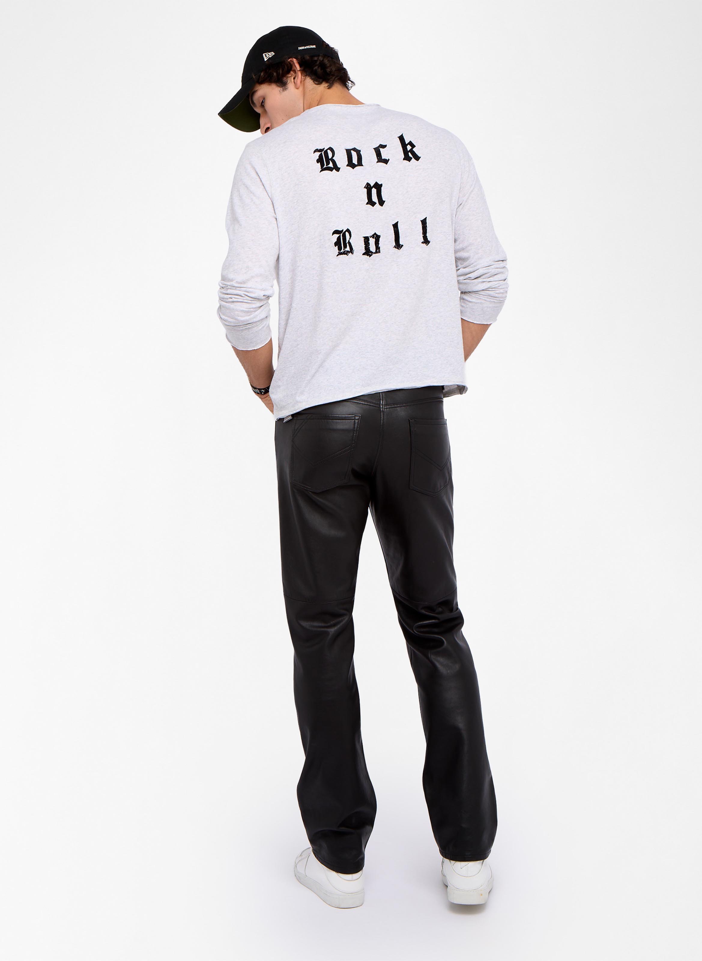 Straight-cut cotton henley T-shirt ZADIG&VOLTAIRE Grey