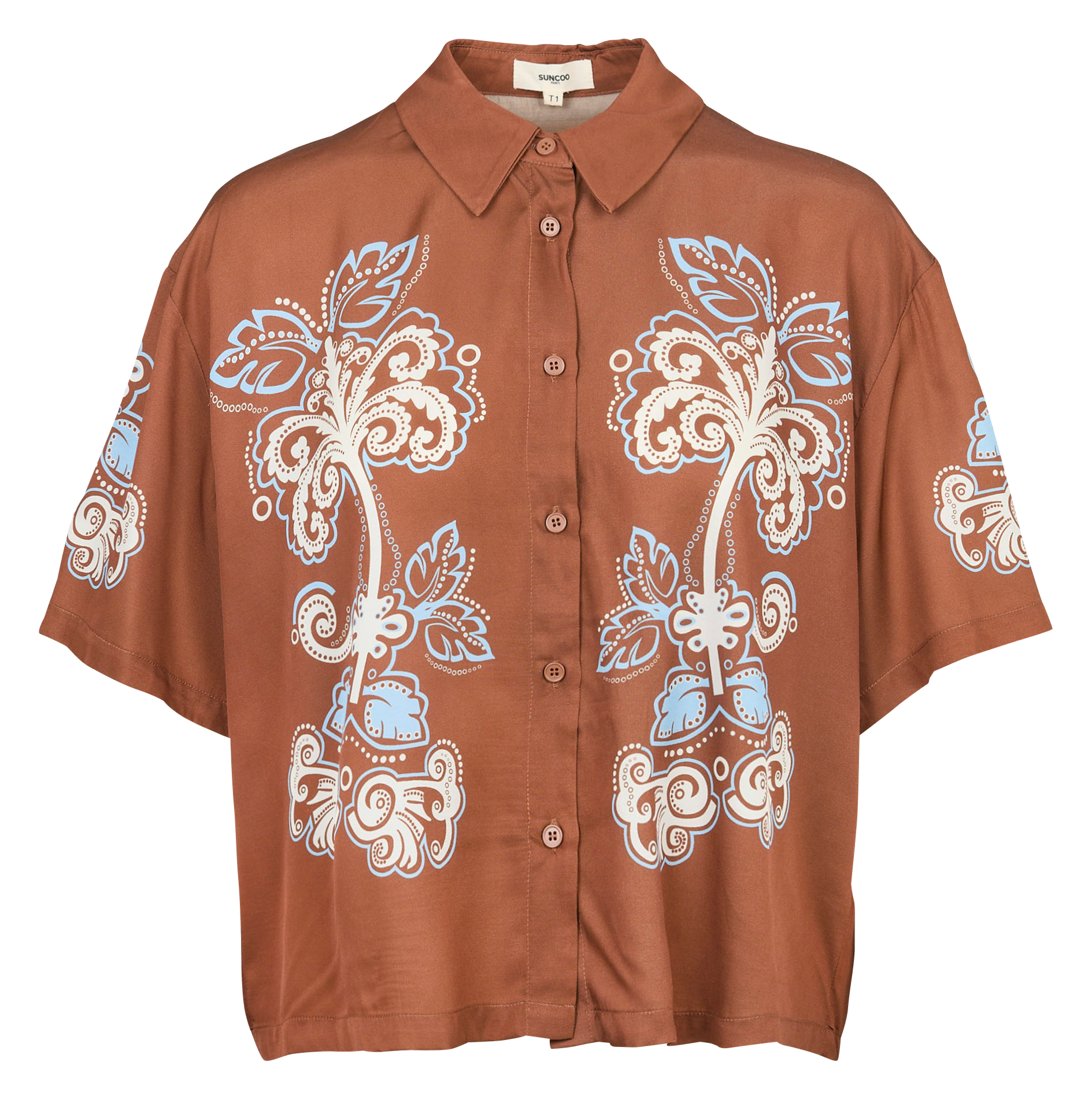 Chemise oversize col classique SUNCOO Marron