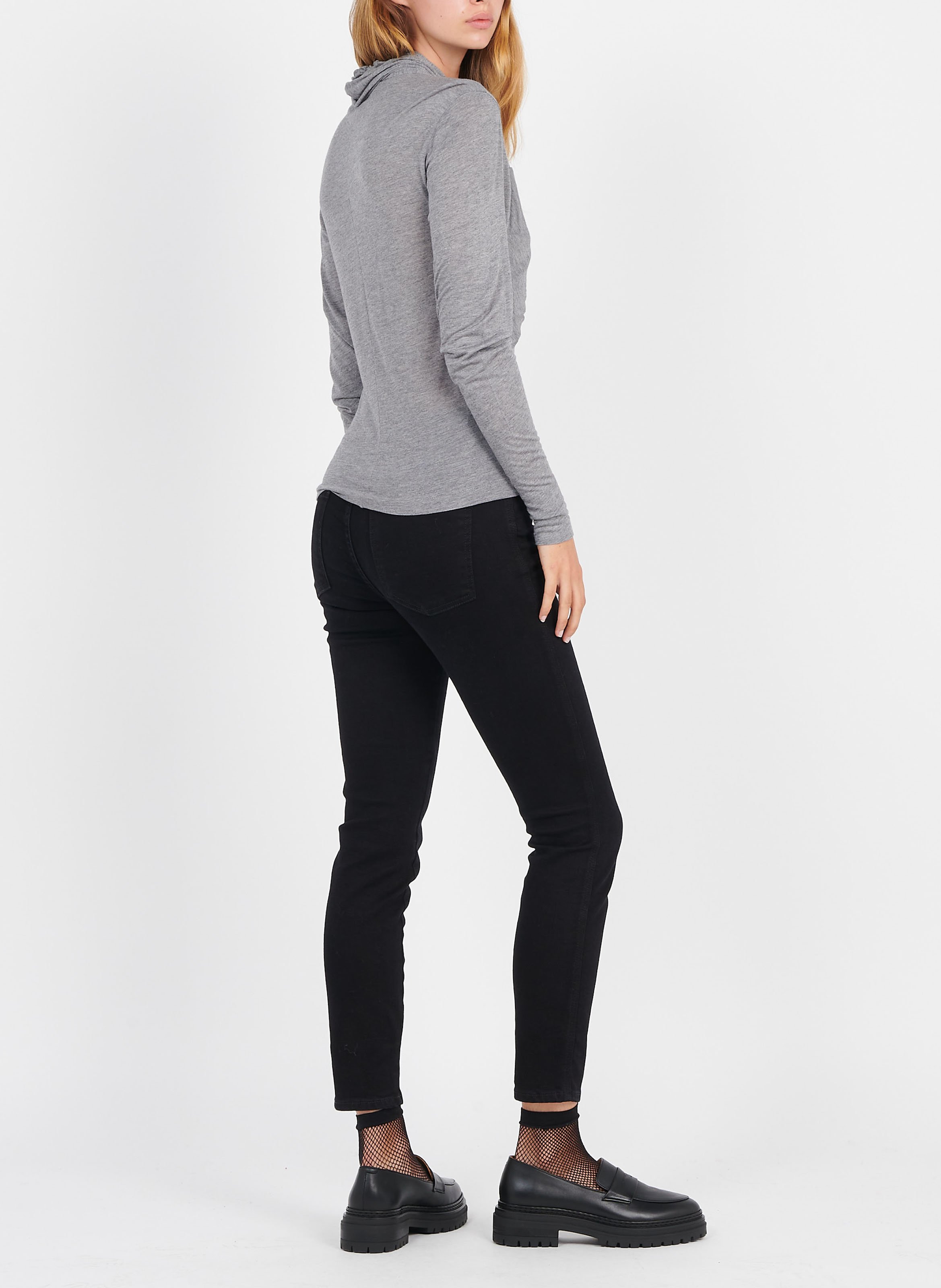 V-neck cotton-blend top IRO Grey