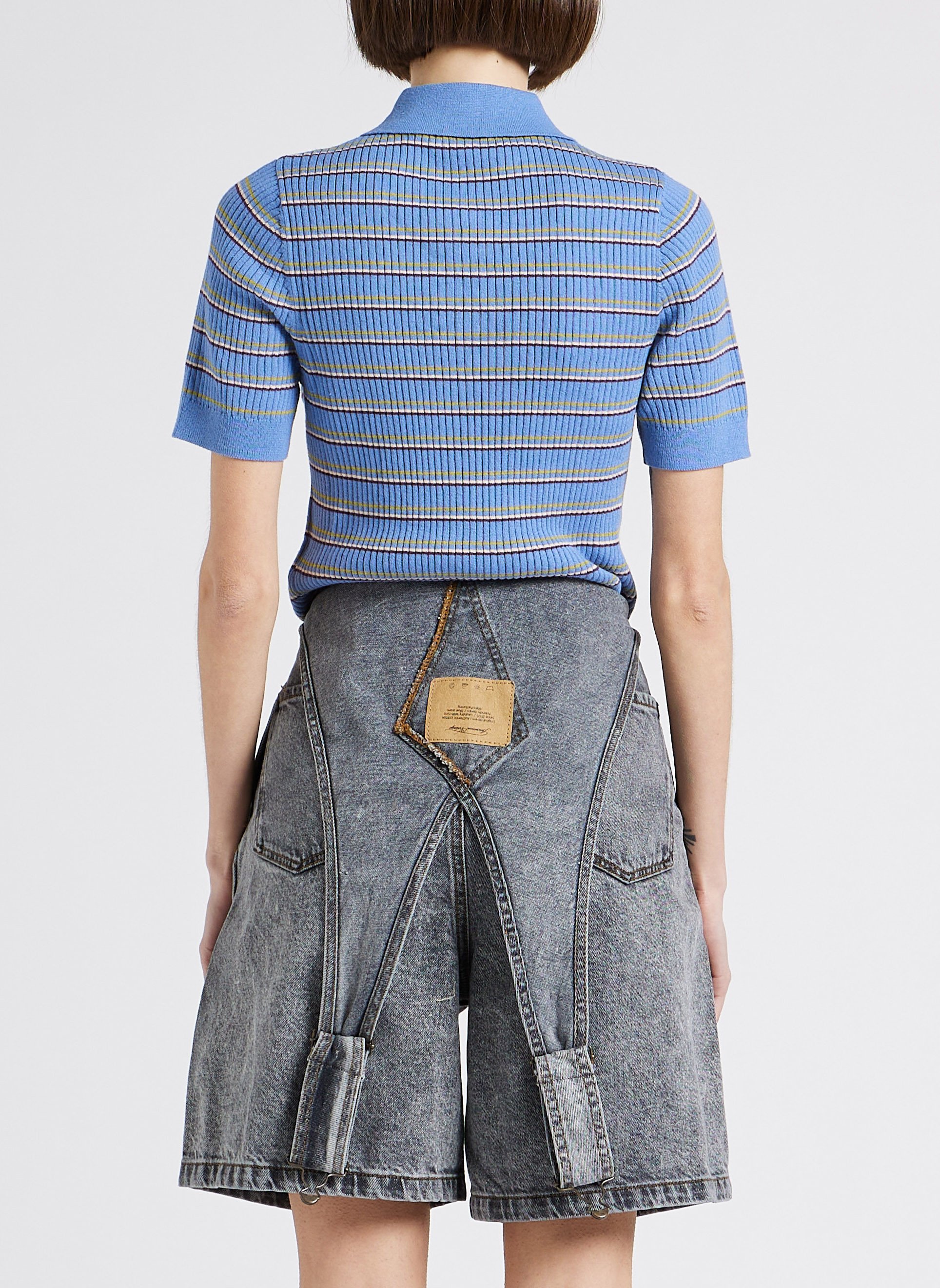 Strakke polo van gestreepte katoen LEVI'S Blauw