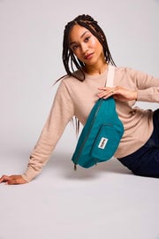 Cotton waist bag Blue