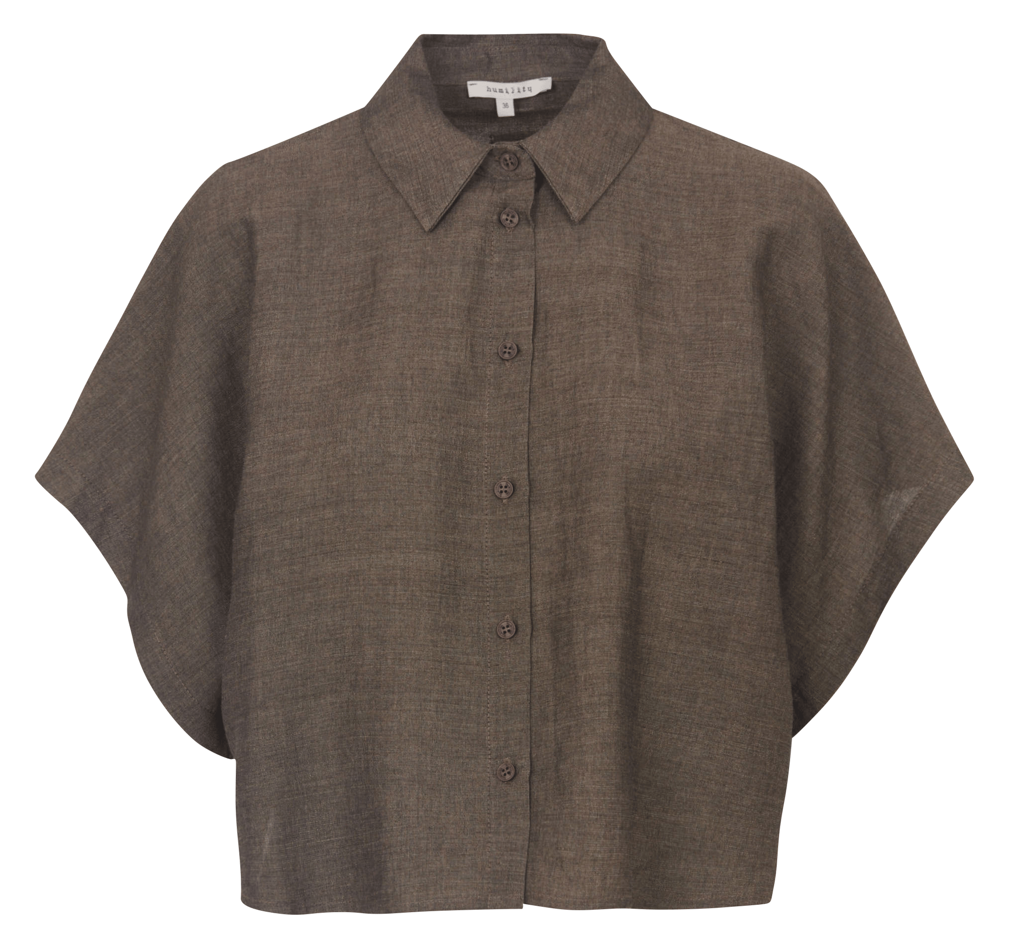 Chemise ample col classique  HUMILITY Marron