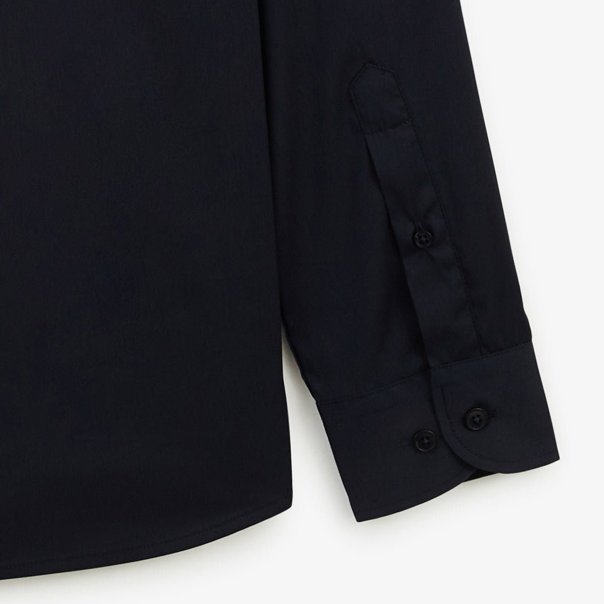 Solid color long-sleeve cotton stretch shirt SERGE BLANCO Blue